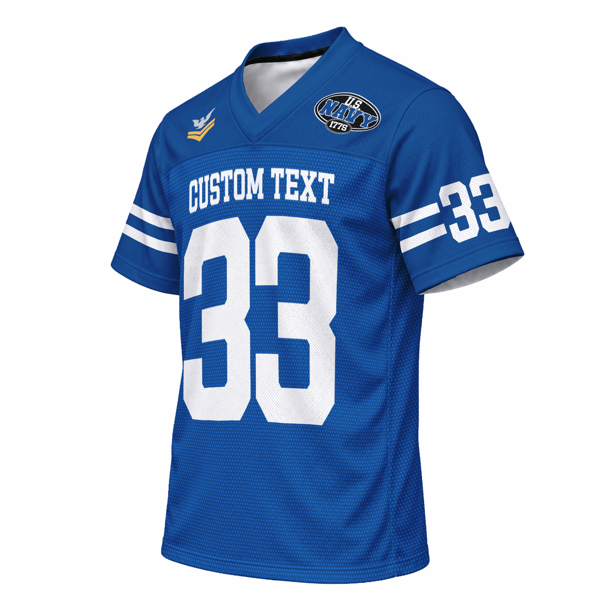 Personalized Navy Veteran Jersey Custom Rank Number and Text
