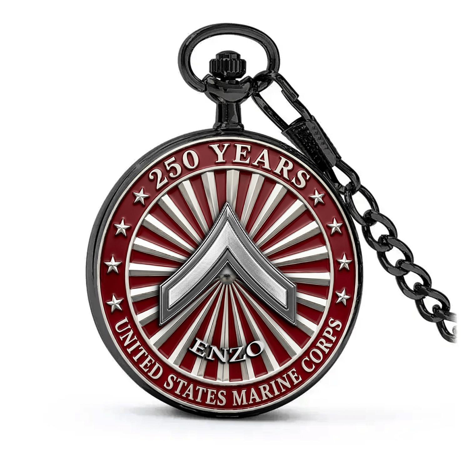 Personalized USMC Pocket Watch Custom Name Gift