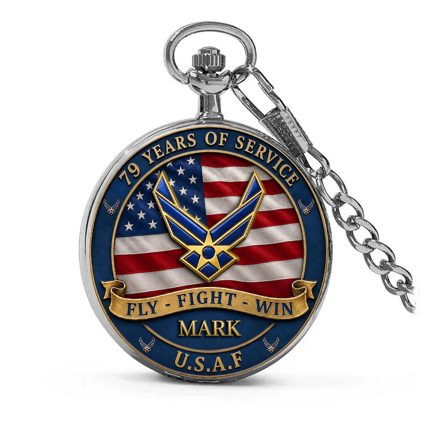Custom US Air Force Pocket Watch Promotion Gift