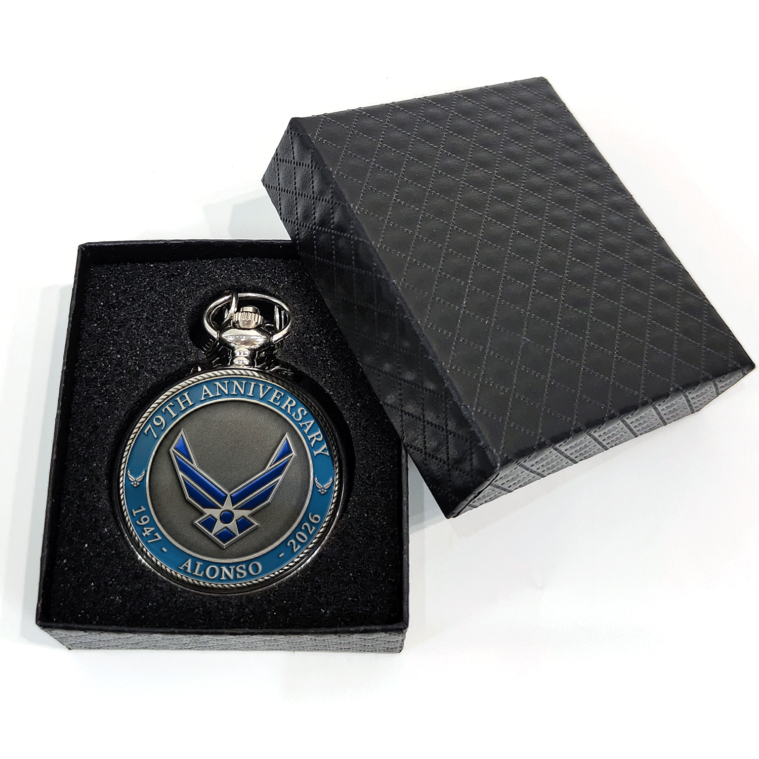 Personalized Air Force Rank Pocket Watch 250 Years Gift