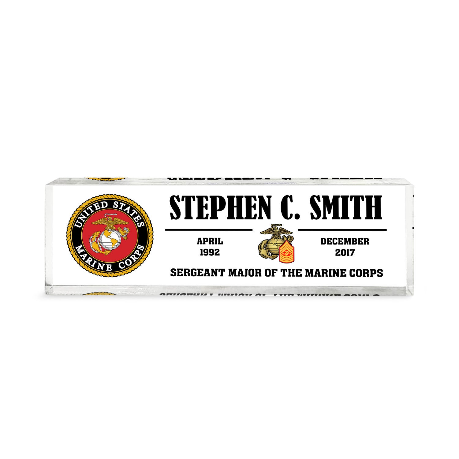 MARlME Custom Acrylic Plaque – Veteran & 250th Anniversary Gift