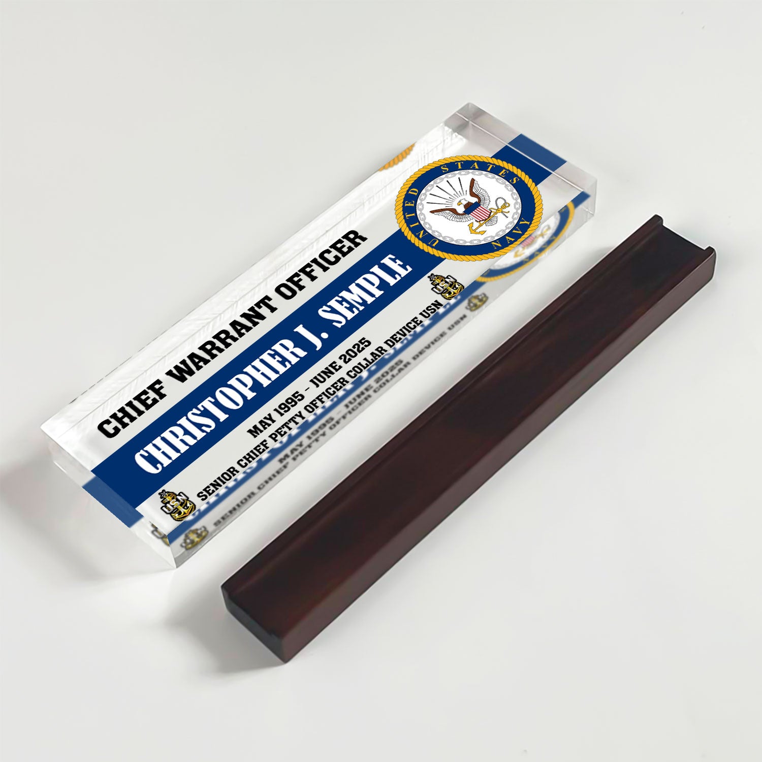 US Navy Seabees Acrylic Plaque – Custom Veteran Gift