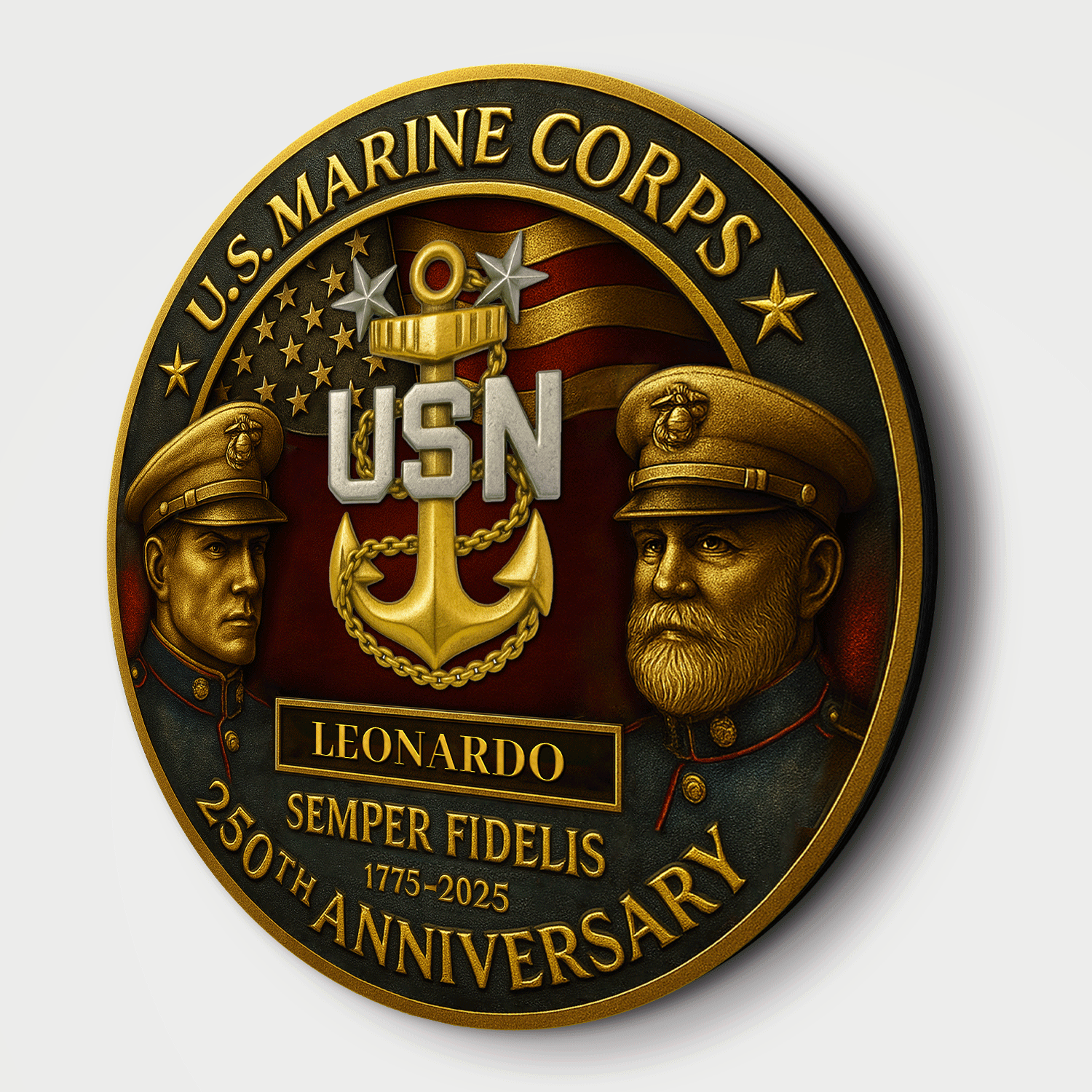 250th MARlNE Corps Anniversary Wooden Sign