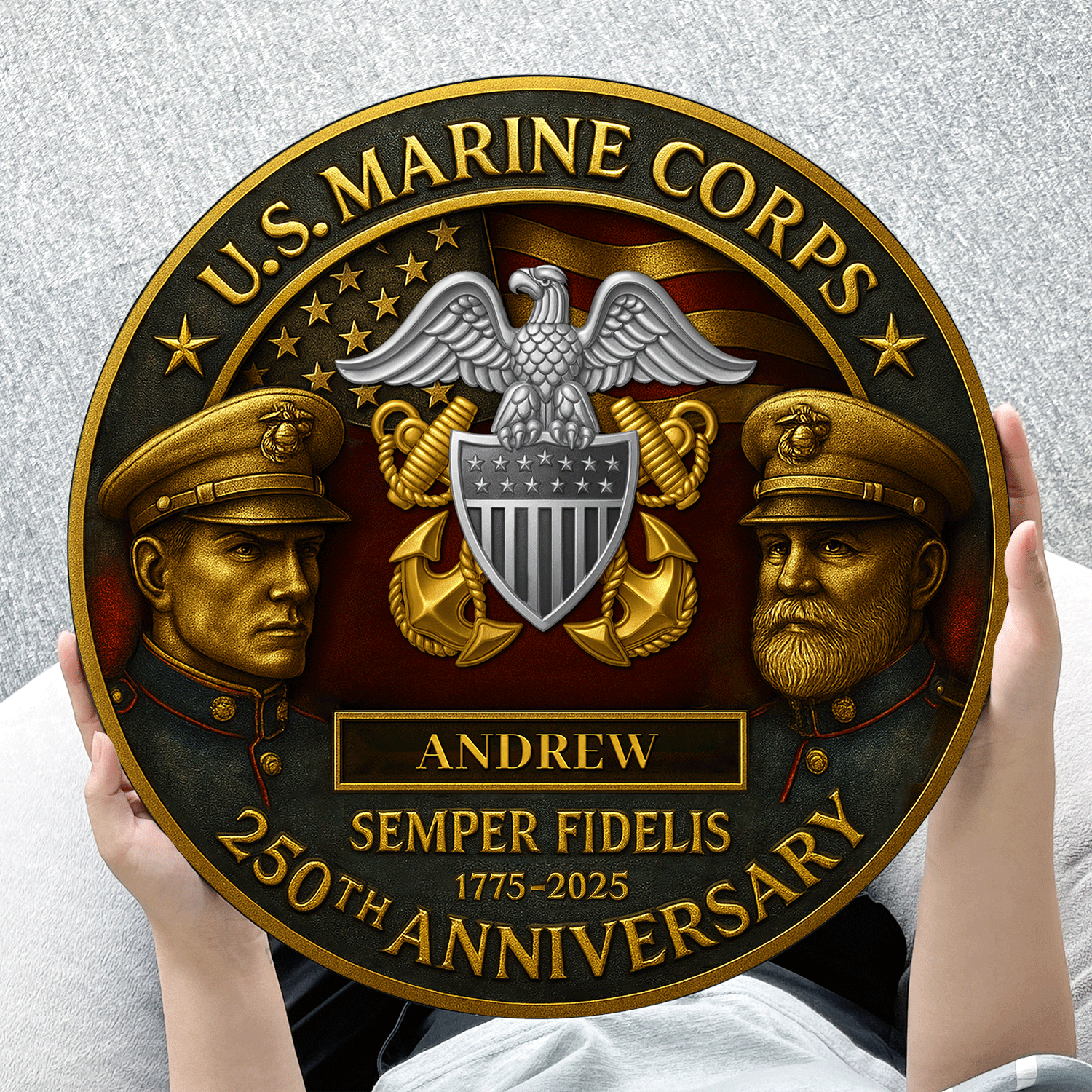 250th MARlNE Corps Anniversary Wooden Sign