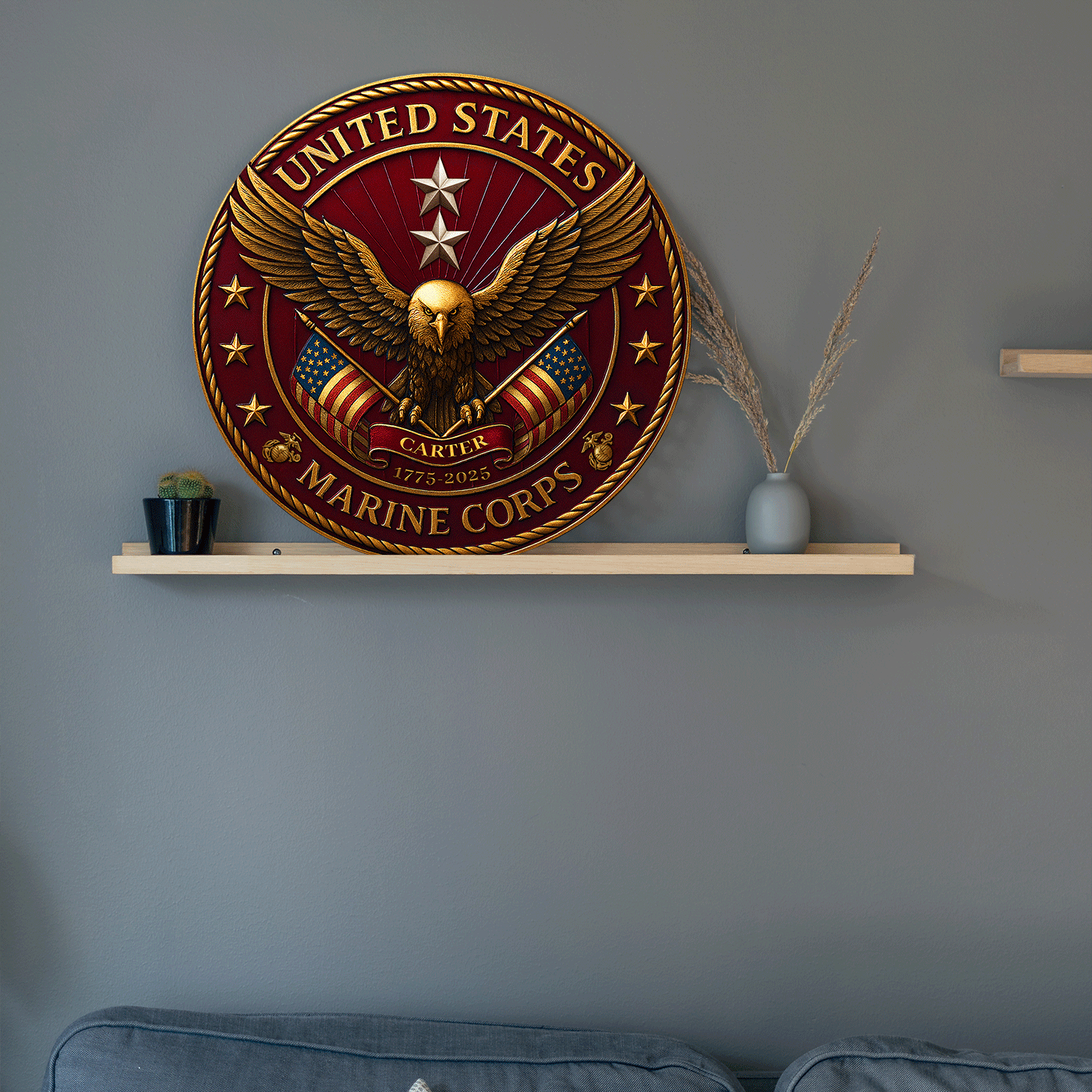 Personalized MARlNE Corps Wooden Sign
