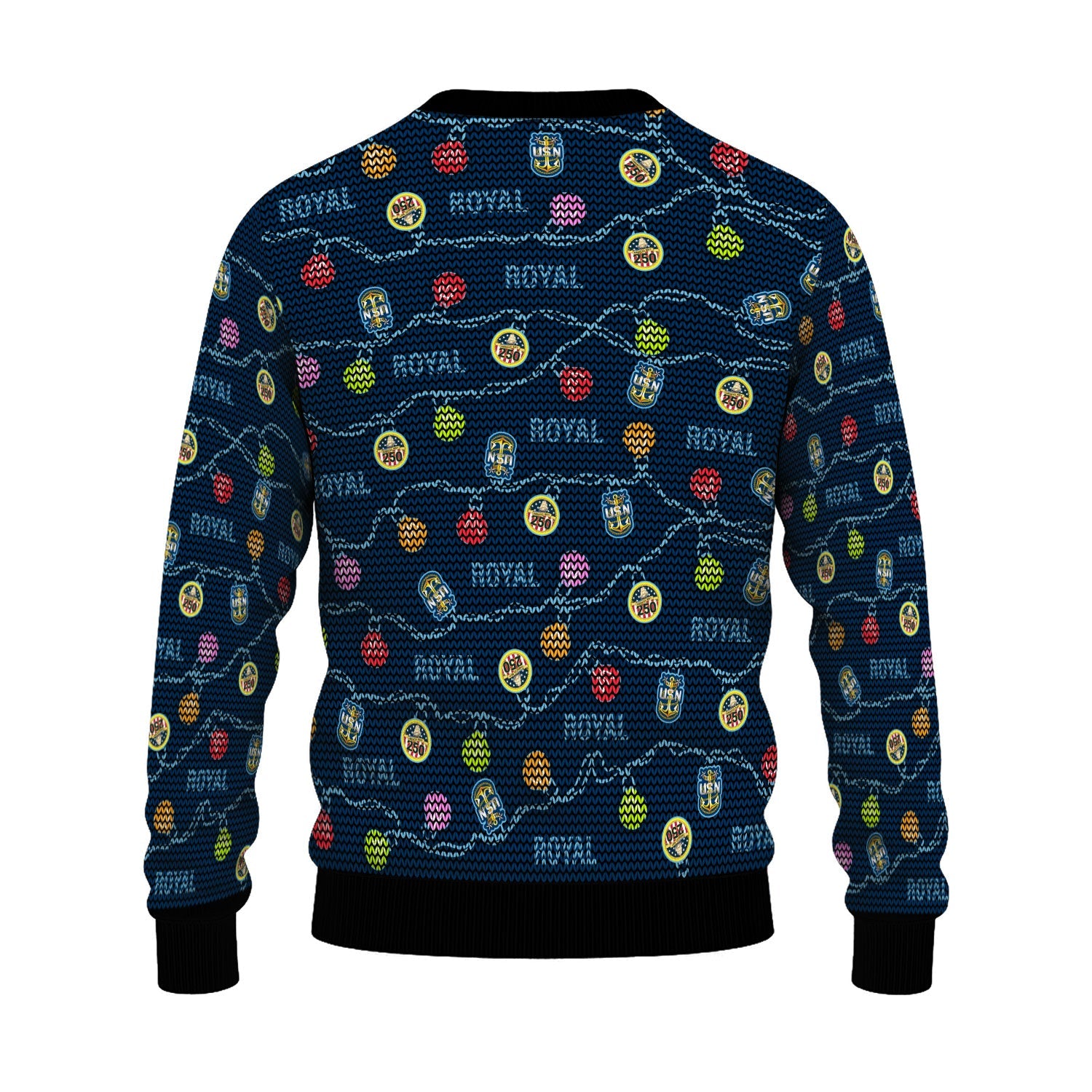 Personalized US Navy Christmas Ugly Sweater KAUST08