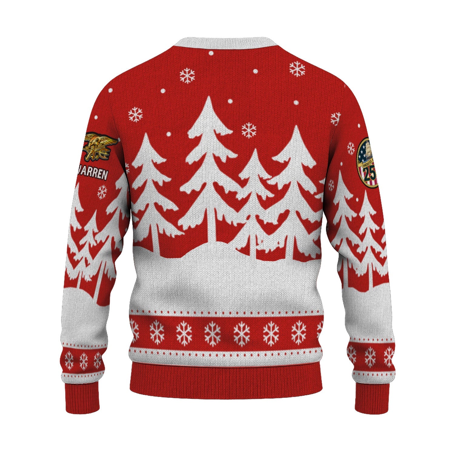 Personalized US Navy Christmas Ugly Sweater KAUST17