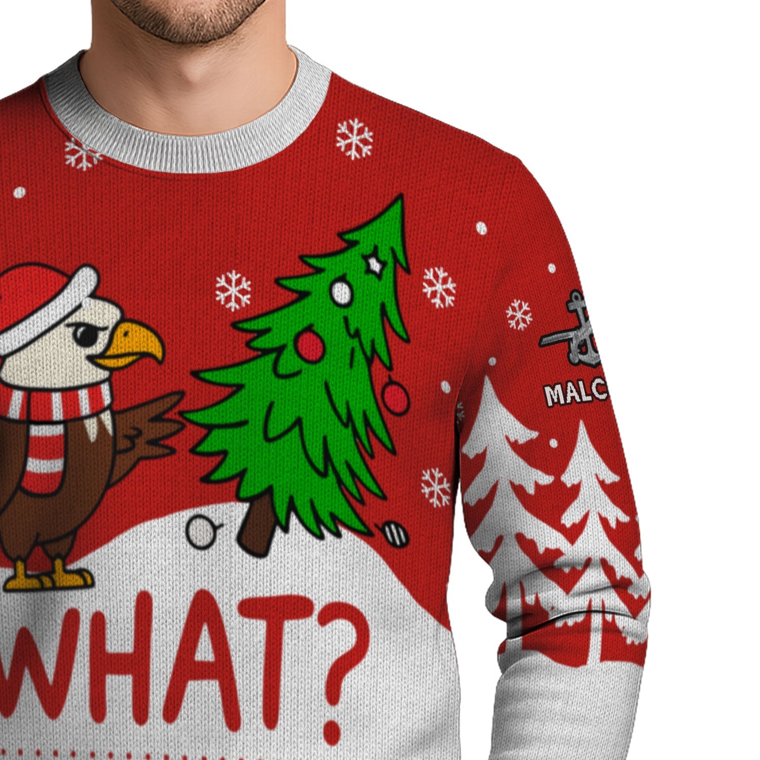 Personalized US Navy Christmas Ugly Sweater KAUST17