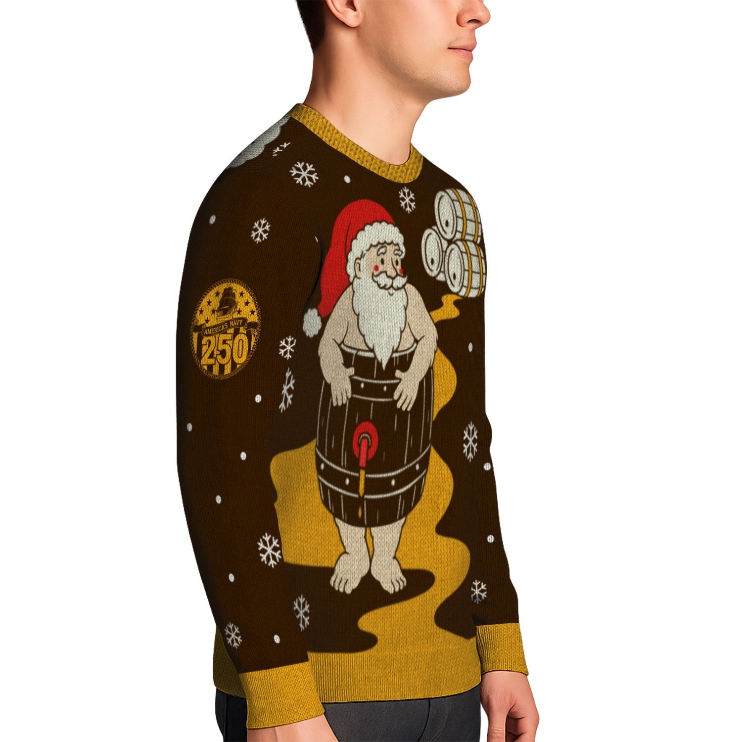 Personalized US Navy Christmas Ugly Sweater KAUST18