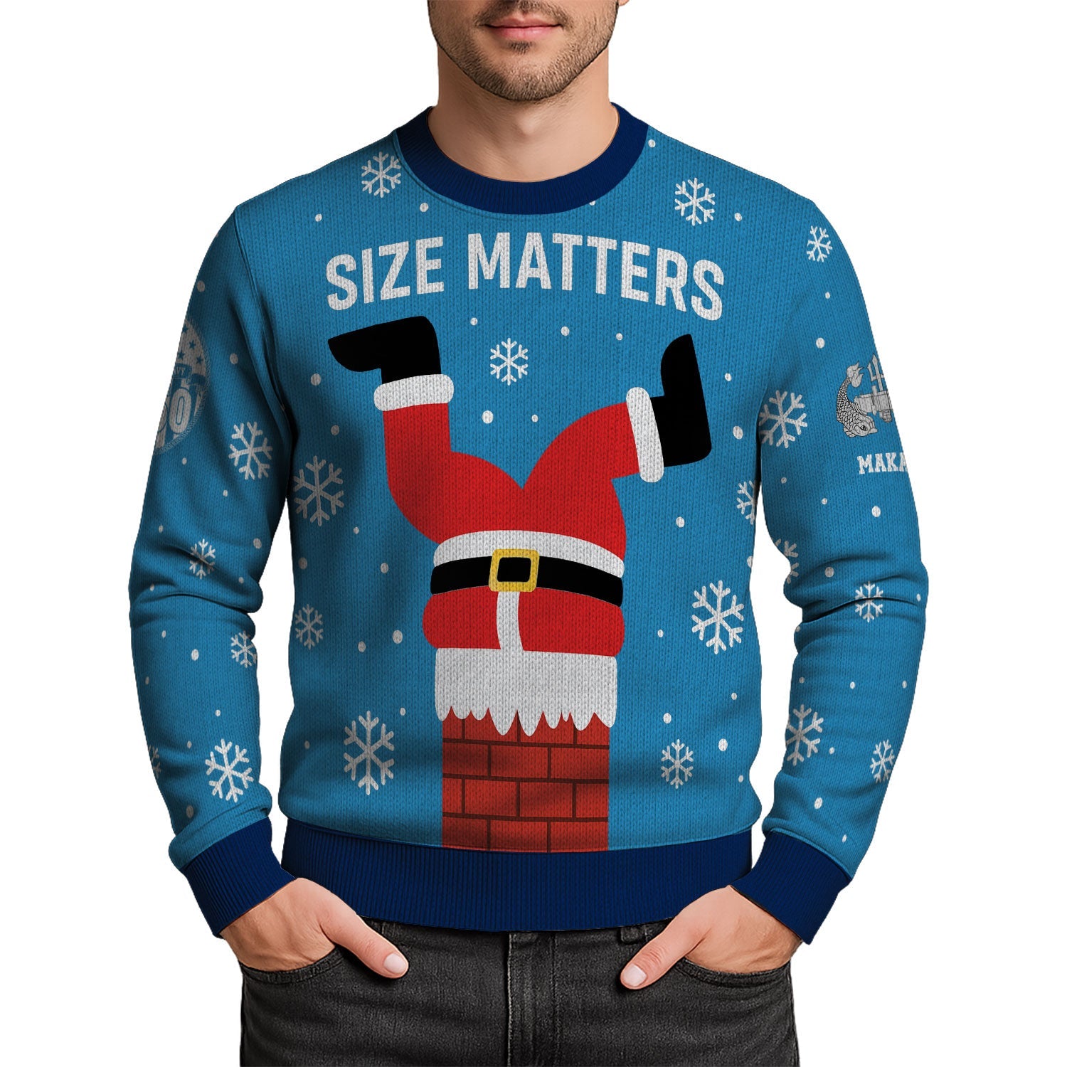 Personalized US Navy Christmas Ugly Sweater KAUST21