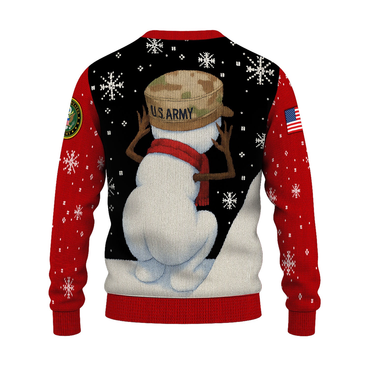 US Army Snowman Ugly Christmas Sweater