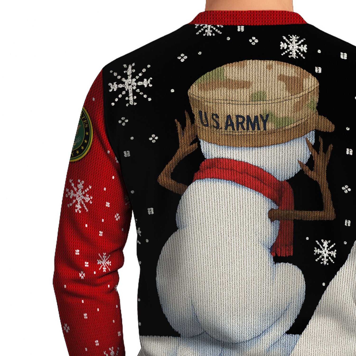 US Army Snowman Ugly Christmas Sweater