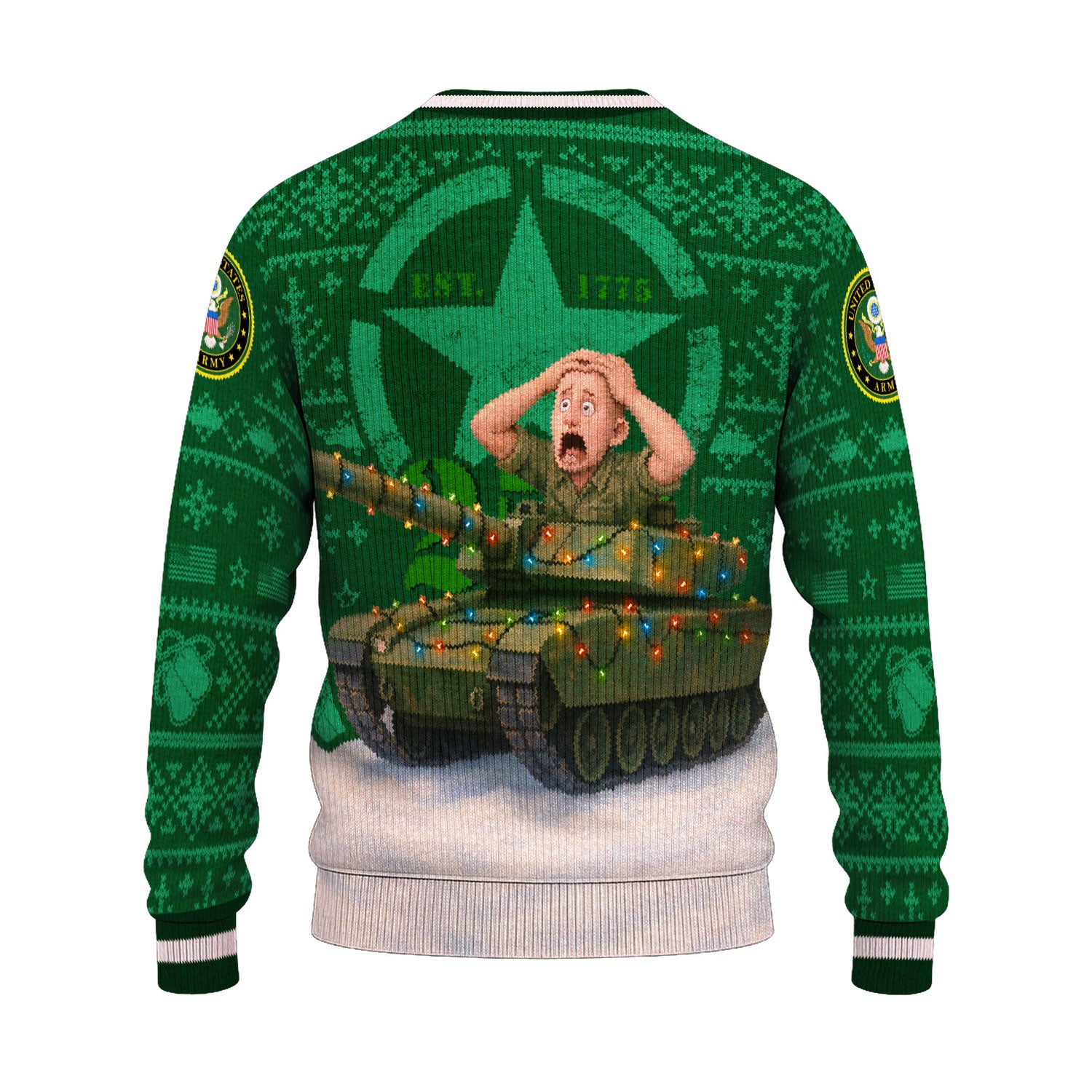 US Army Snowman Ugly Christmas Sweater