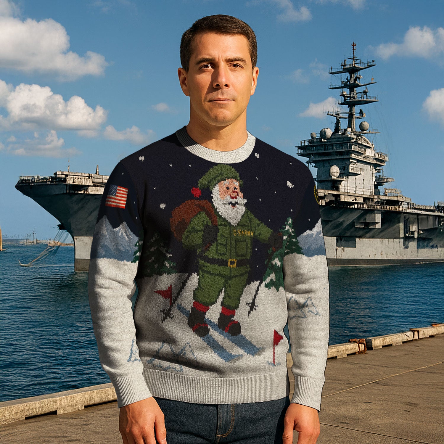 US Army Santa Ugly Christmas Sweater