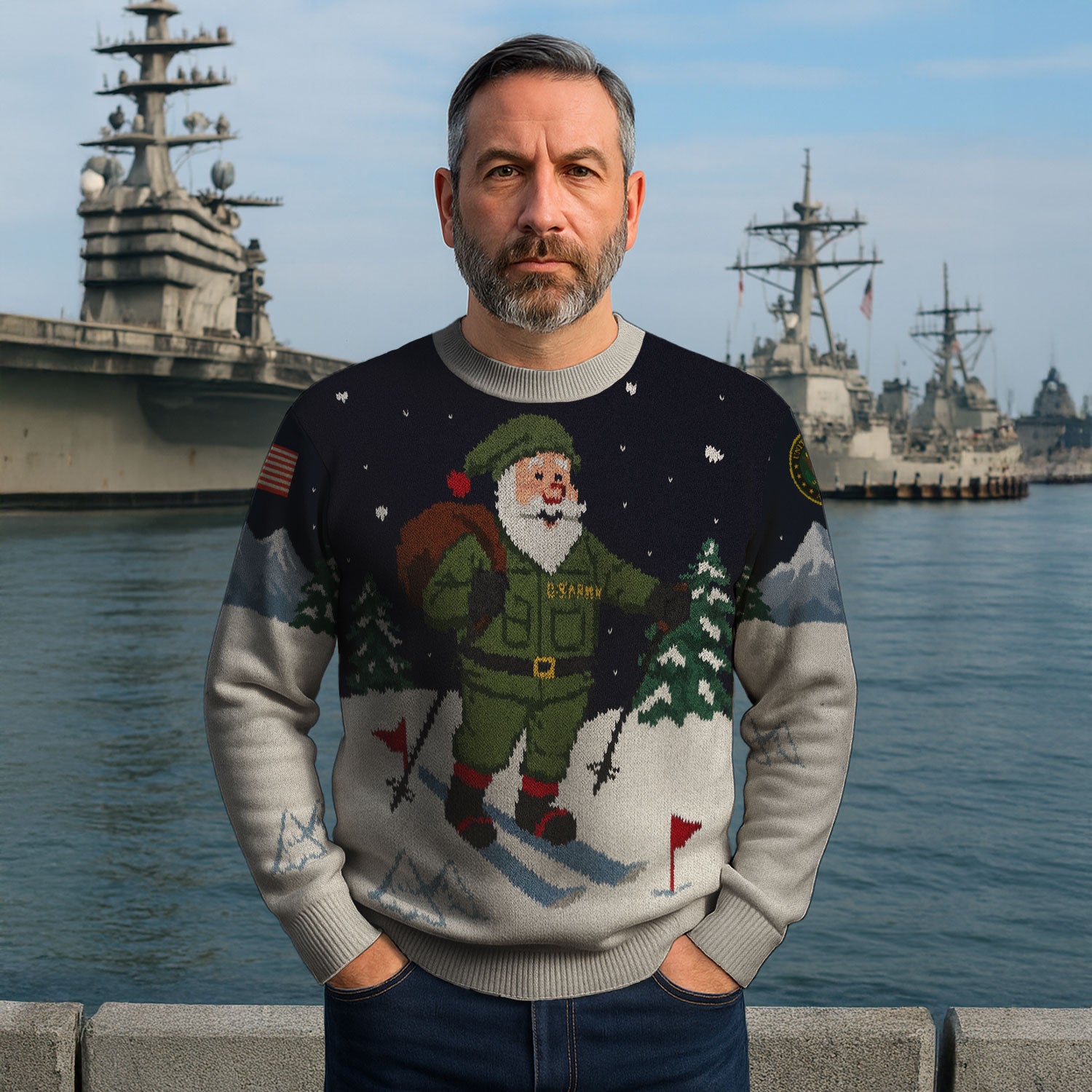 US Army Santa Ugly Christmas Sweater