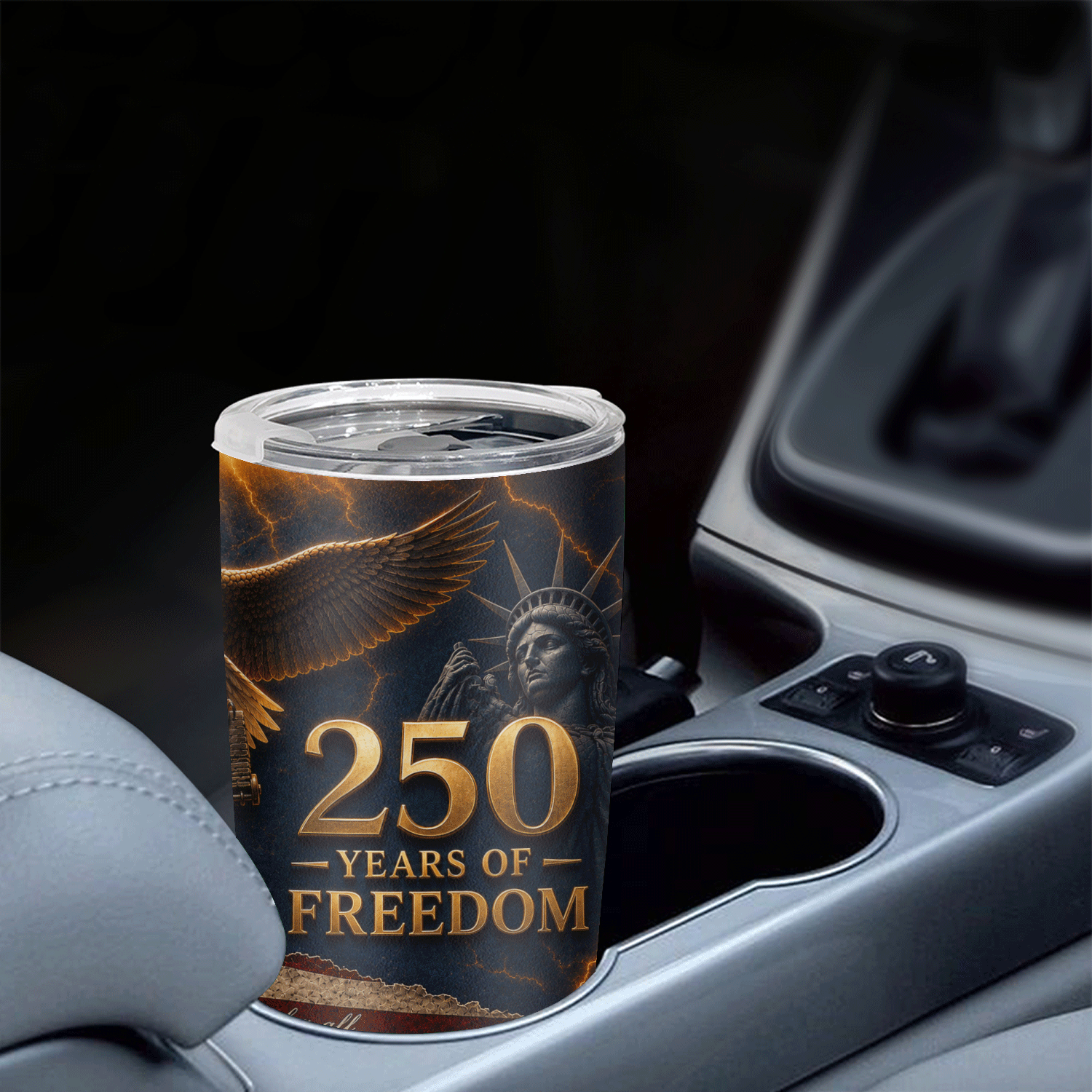 USA 250 Years of Freedom Eagle Liberty Bell 20oz Stainless Tumbler