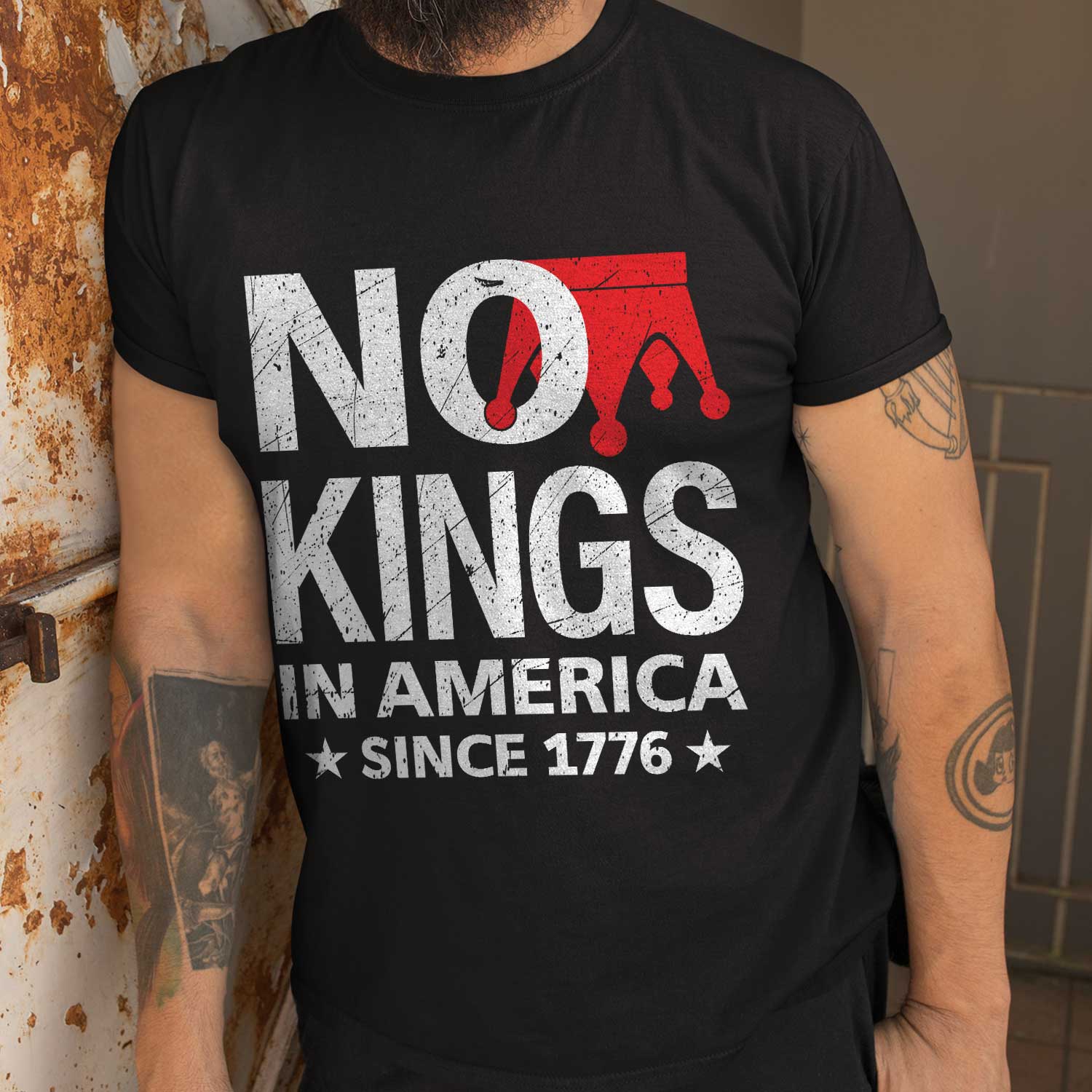 No Kings In America Since 1976 Front T-Shirt