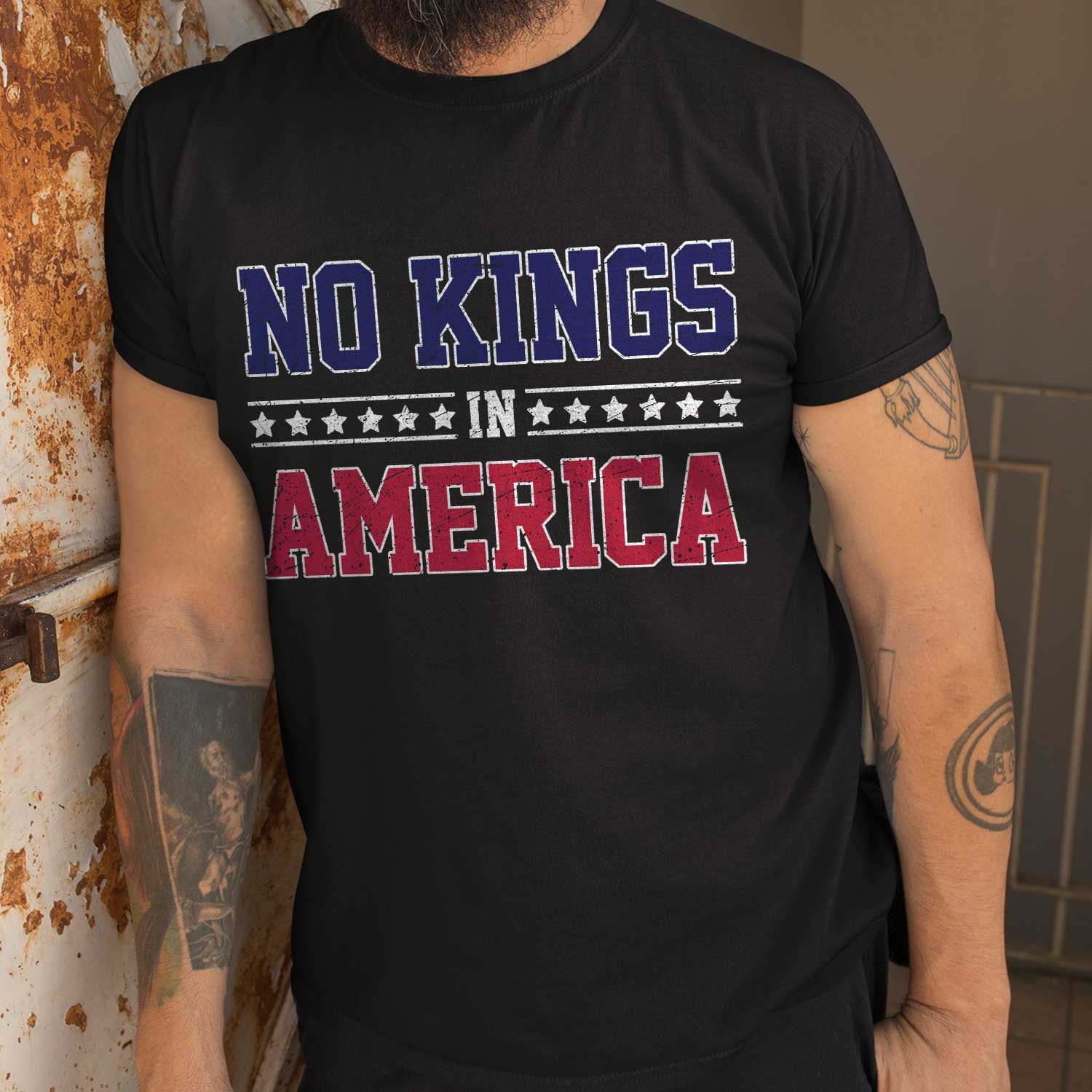 No Kings In America Front T-Shirt