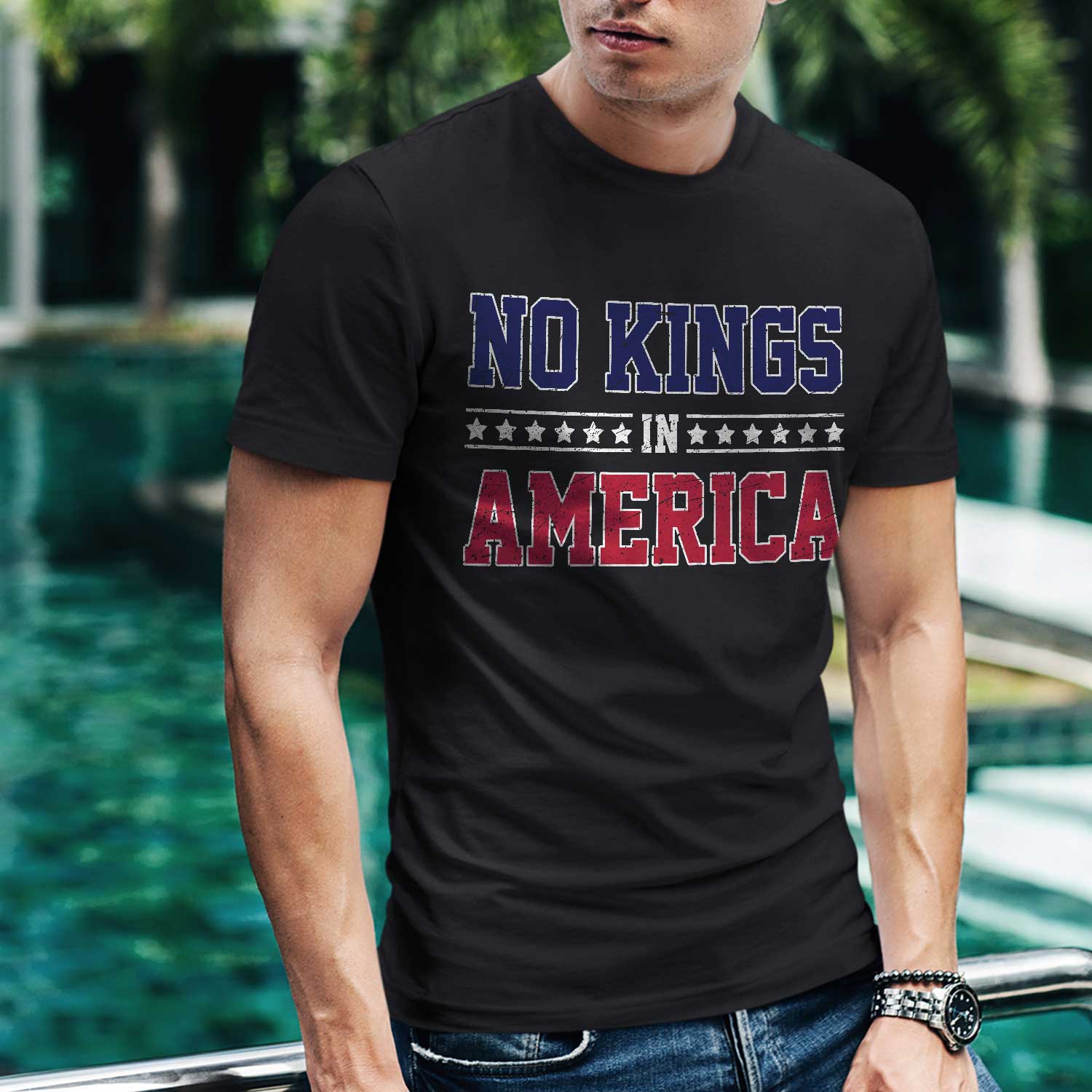 No Kings In America Front T-Shirt