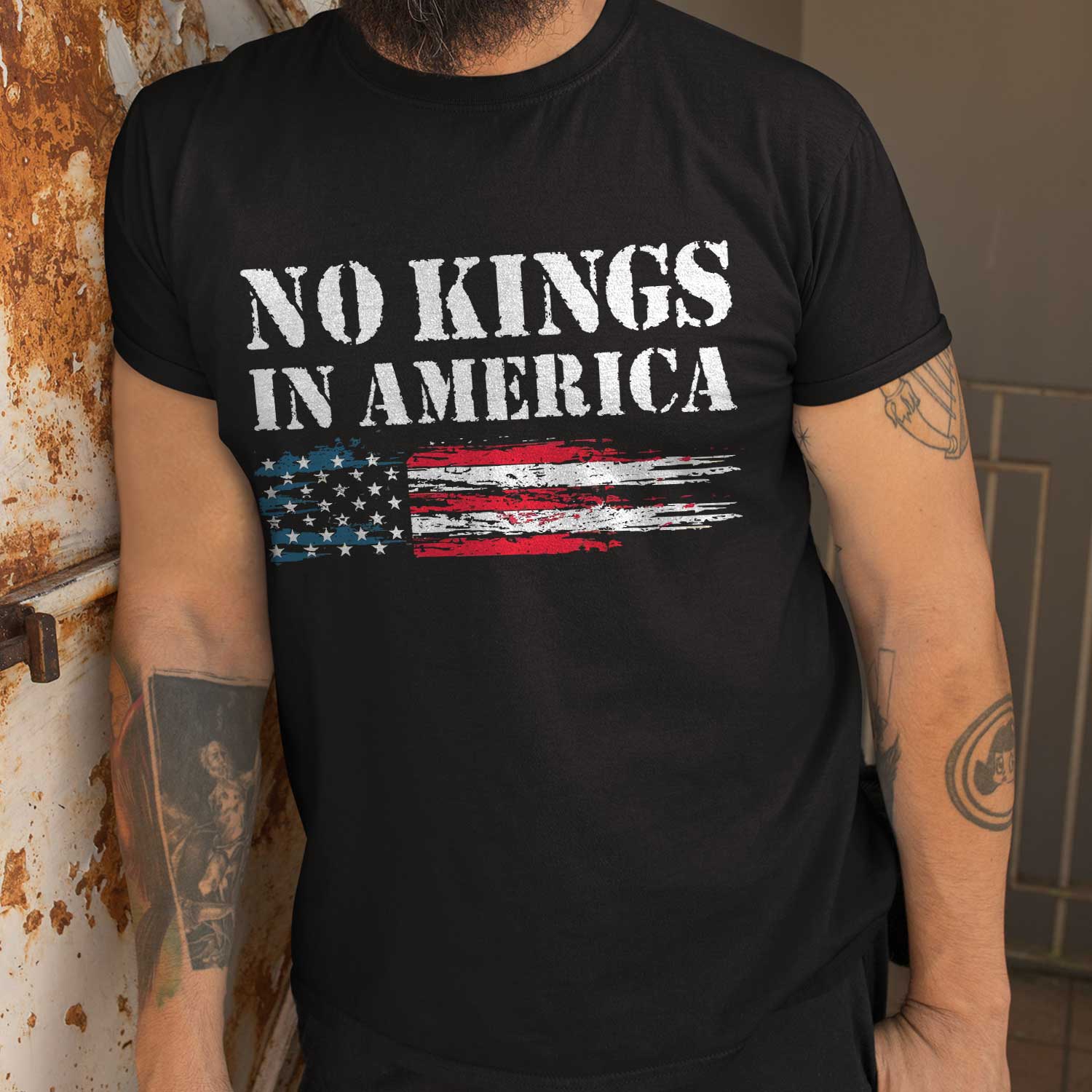 No Kings In America Front T-Shirt