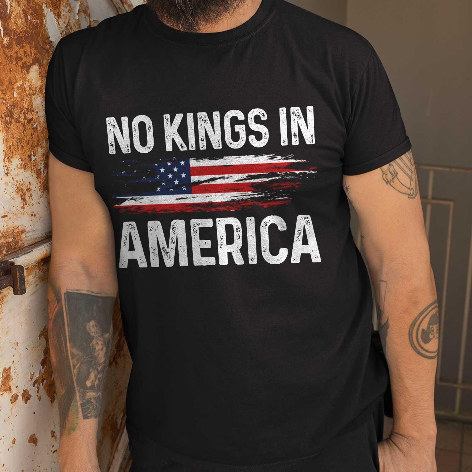 No Kings In America Front T-Shirt