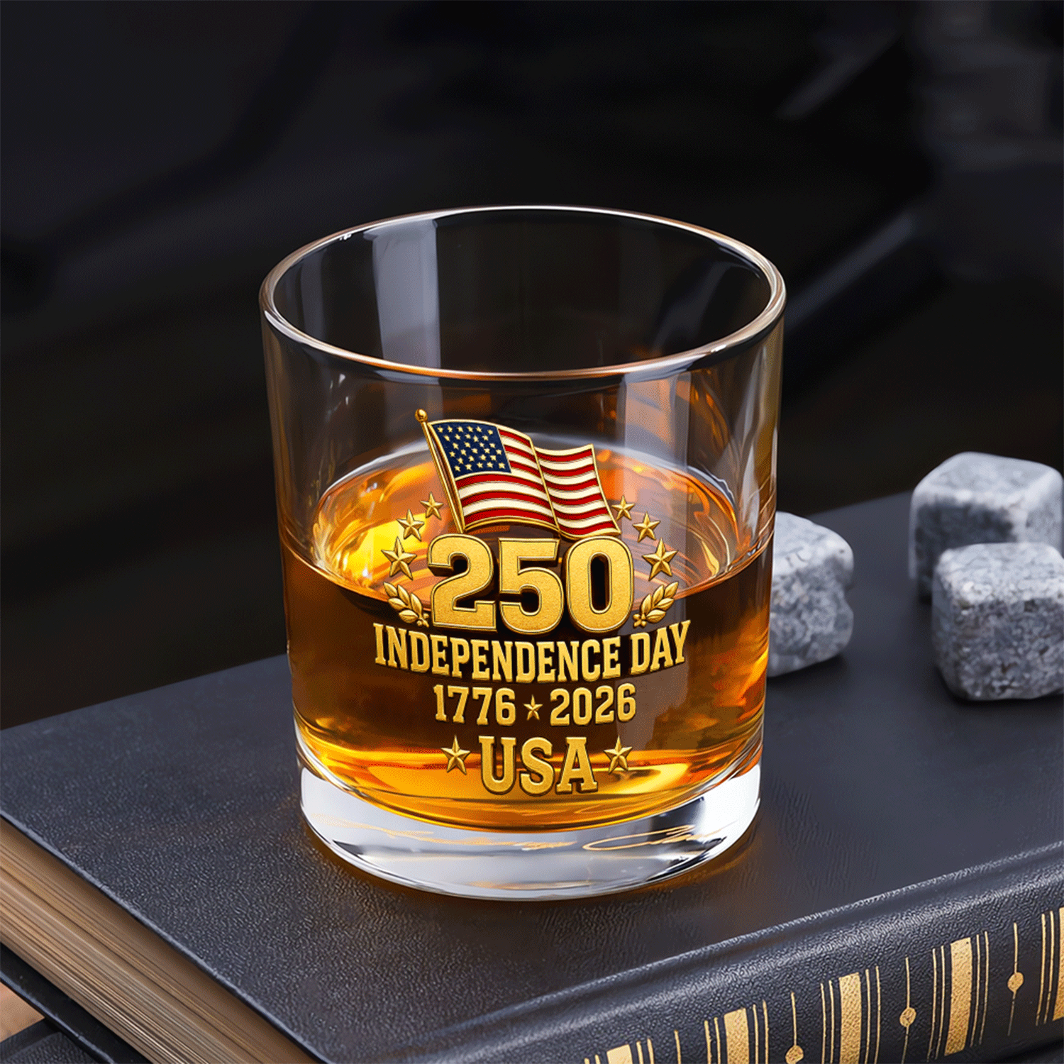 America 250 Whiskey Glass Independence Anniversary Gift