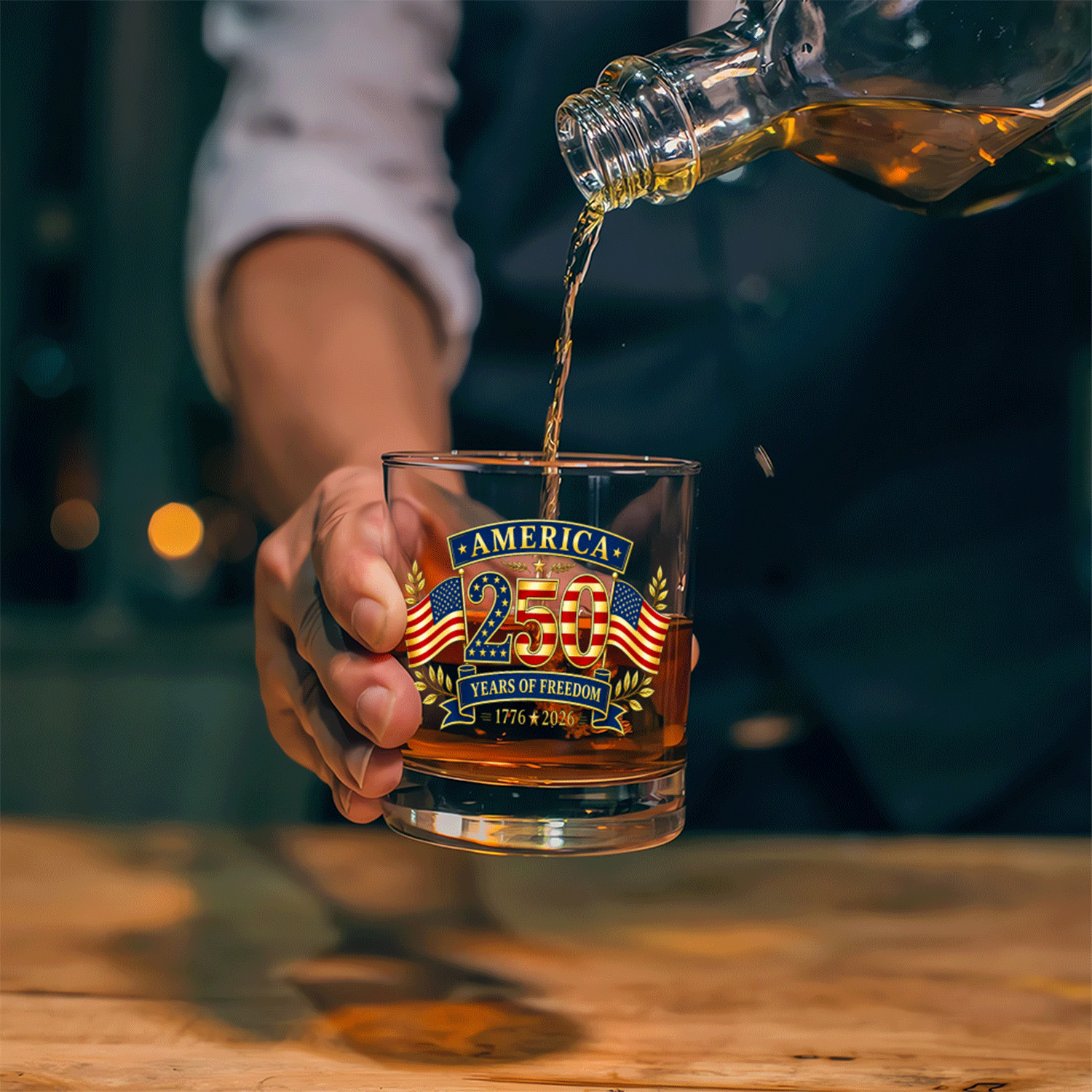USA Freedom Bourbon Glass 250th Anniversary Collector Edition