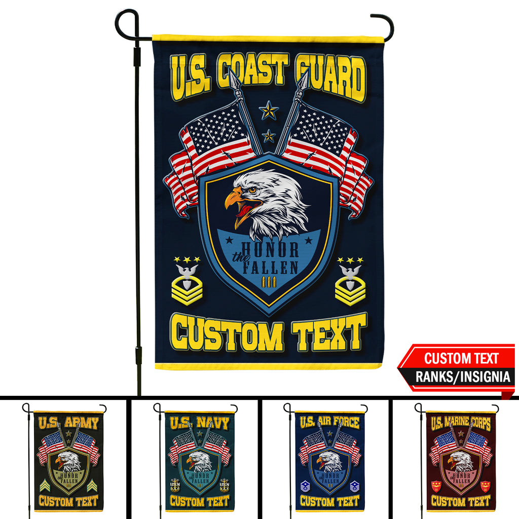 Personalized US Military Logo/Insignia And Text JFLAG41 Garden Flag, House Flag Twin-Side Printing