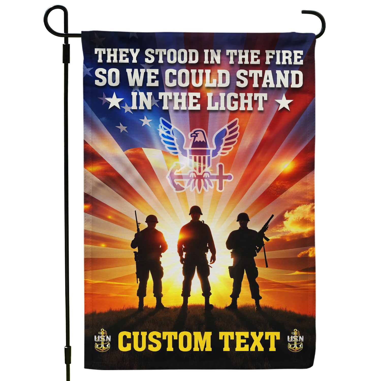 Personalized US Military Logo/Insignia And Text JFLAG38 Garden Flag, House Flag Twin-Side Printing
