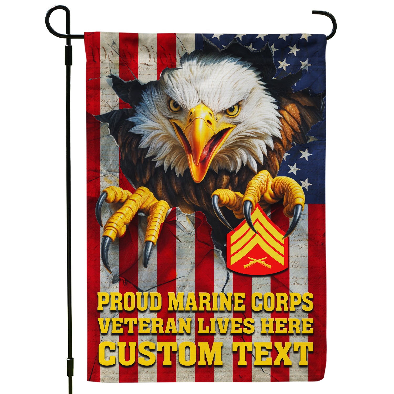 Personalized US Military Logo/Insignia And Text JFLAG35 Garden Flag, House Flag Twin-Side Printing