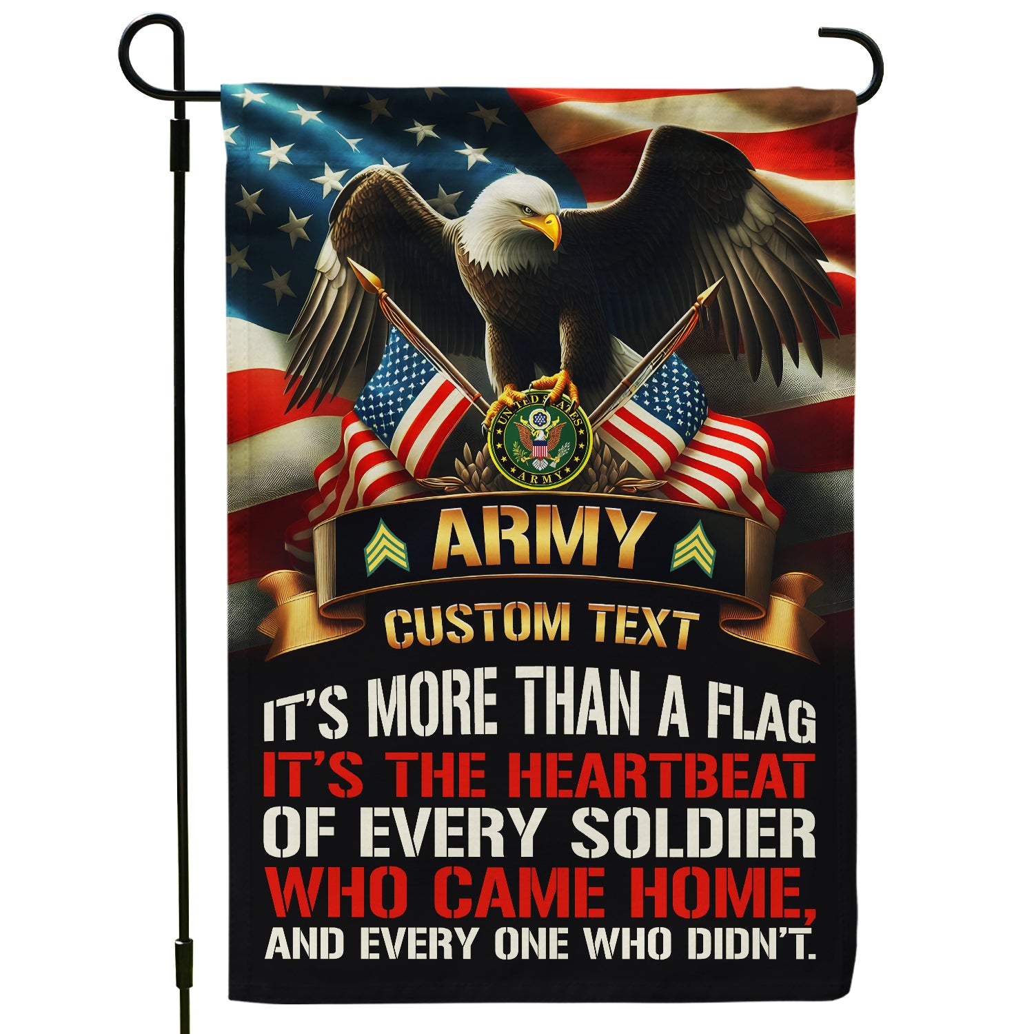 Personalized US Military Logo/Insignia And Text JFLAG36 Garden Flag, House Flag Twin-Side Printing