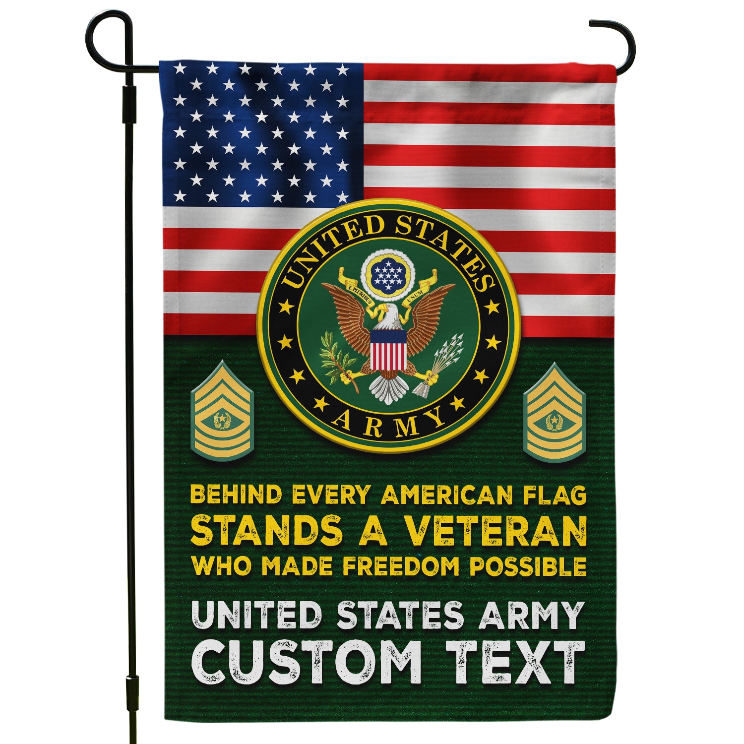Personalized US Military Logo/Insignia And Text JFLAG37 Garden Flag, House Flag Twin-Side Printing