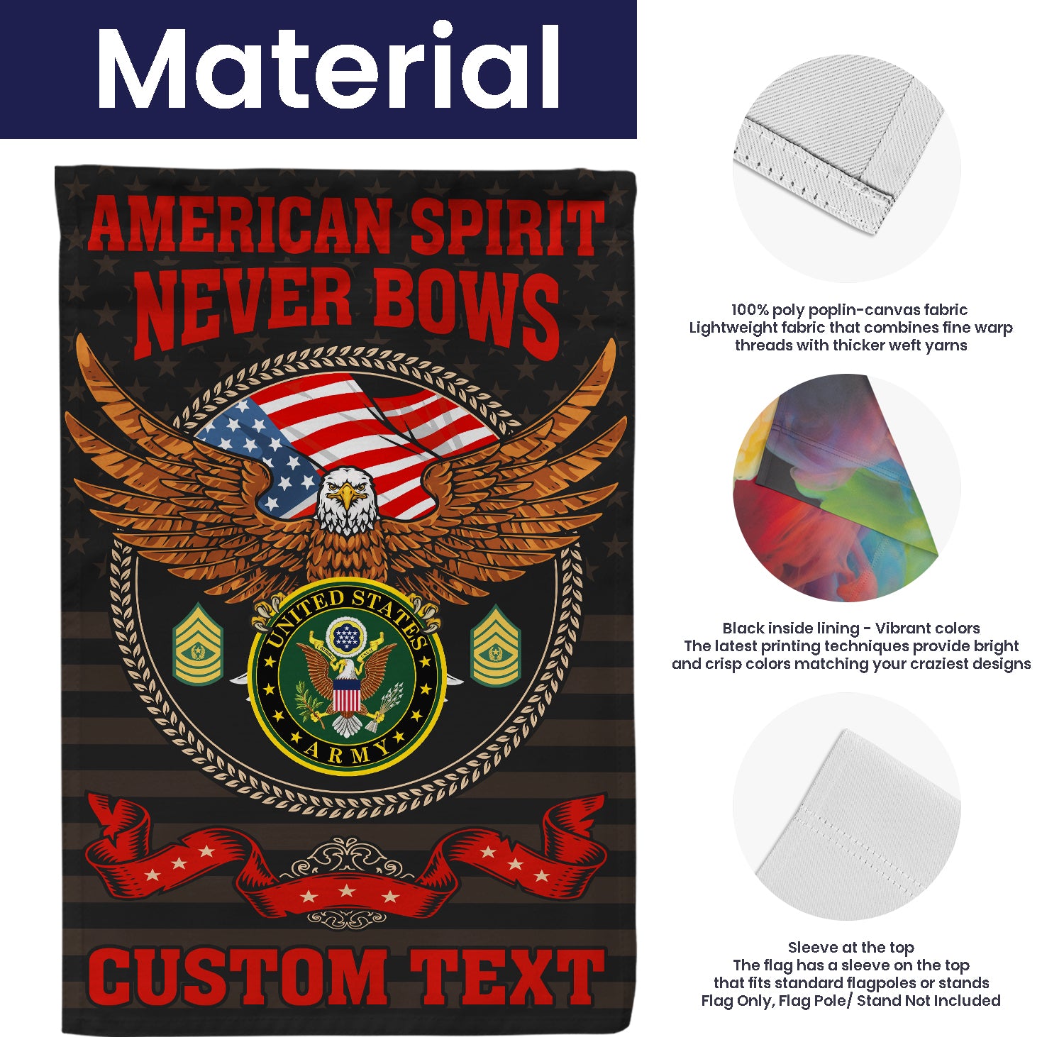Personalized US Military Logo/Insignia And Text JFLAG39 Garden Flag, House Flag Twin-Side Printing