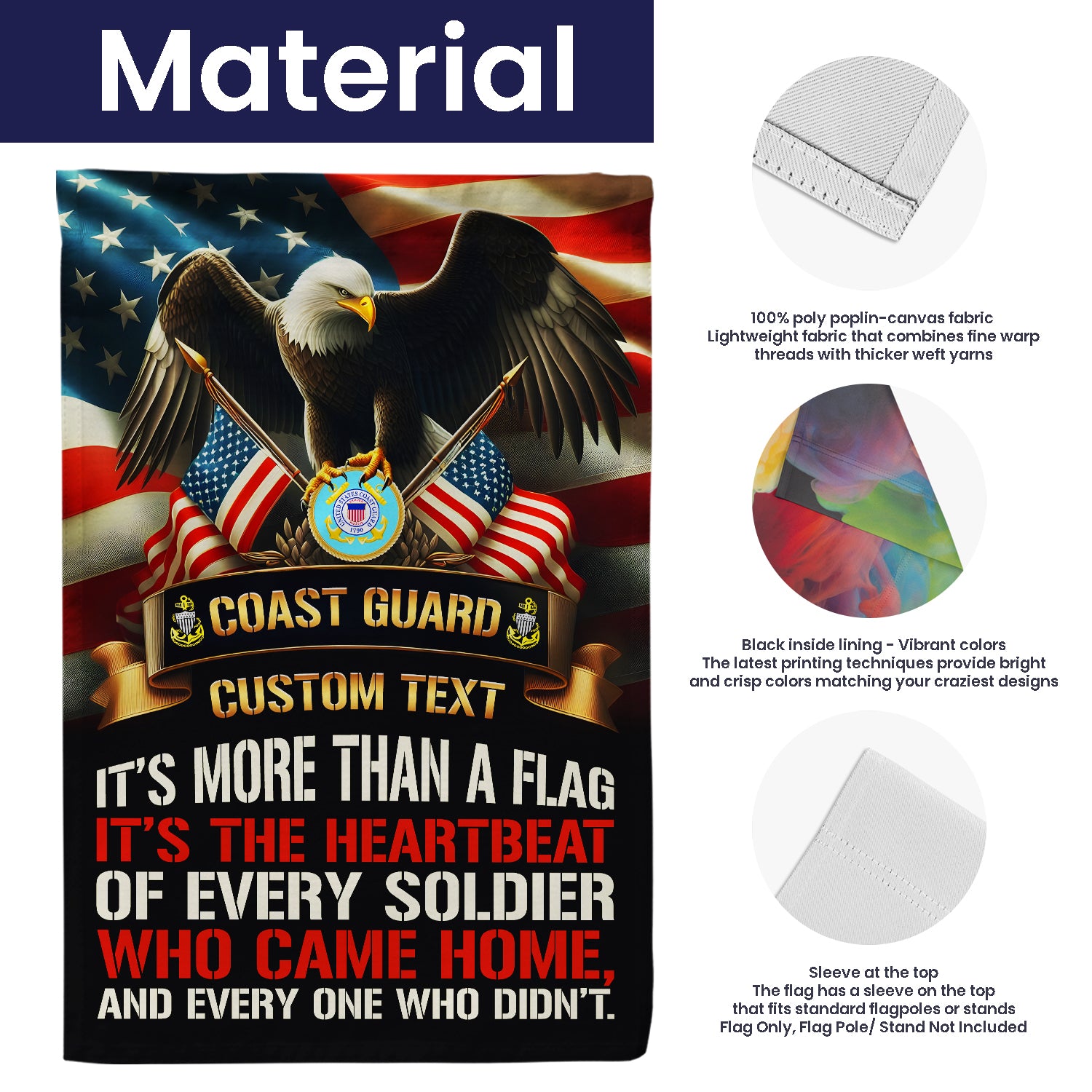 Personalized US Military Logo/Insignia And Text JFLAG36 Garden Flag, House Flag Twin-Side Printing