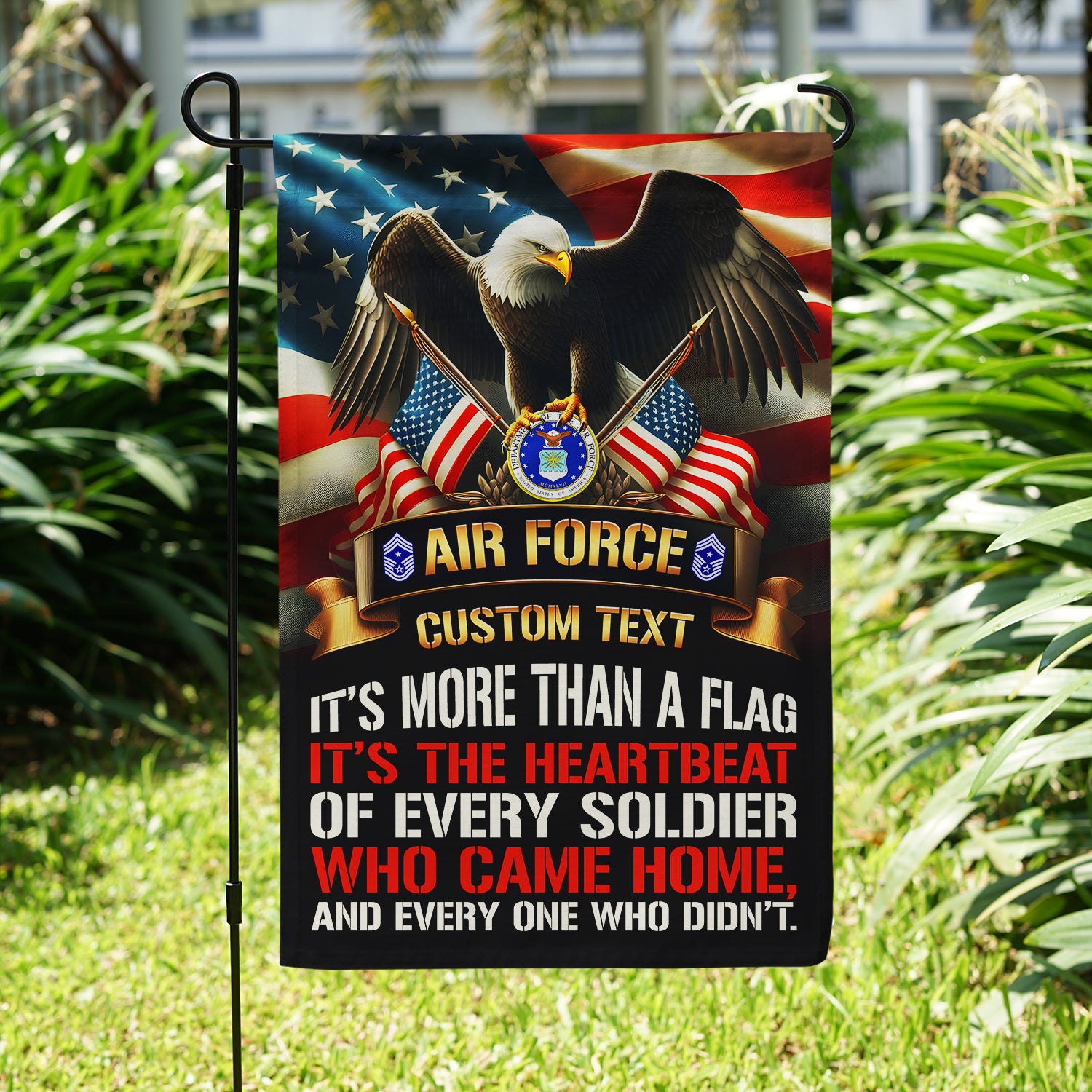 Personalized US Military Logo/Insignia And Text JFLAG36 Garden Flag, House Flag Twin-Side Printing