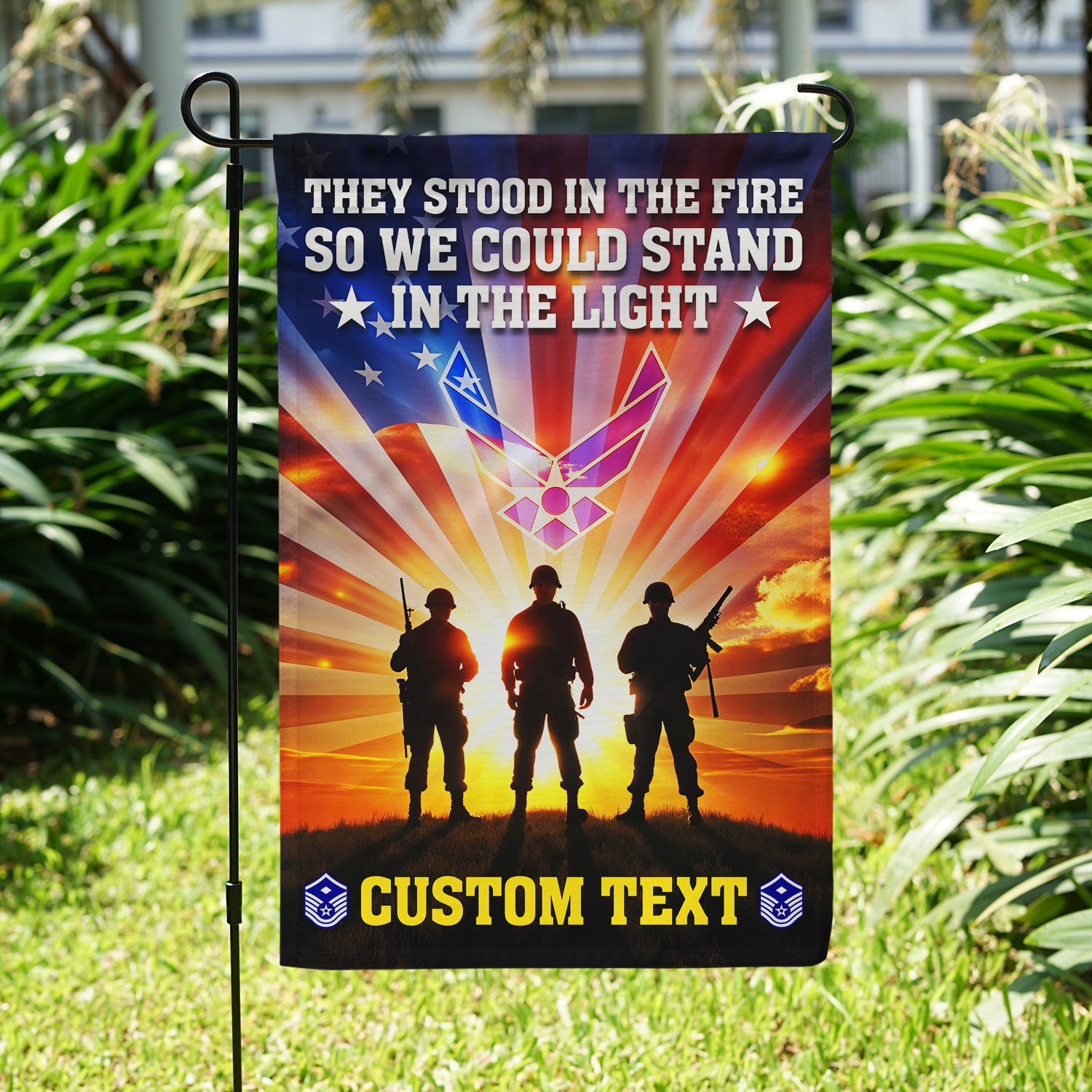 Personalized US Military Logo/Insignia And Text JFLAG38 Garden Flag, House Flag Twin-Side Printing