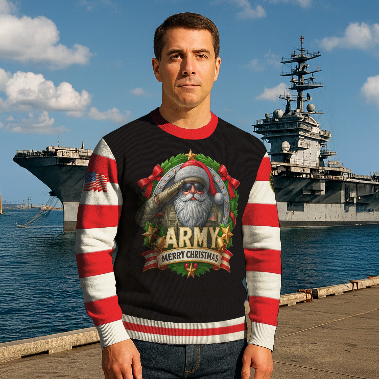 US Army Merry Christmas Ugly Christmas Sweater