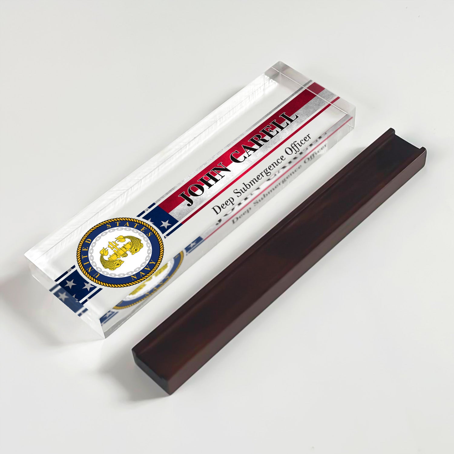 US Navy Personalized Plaque – Custom Name & Role Display