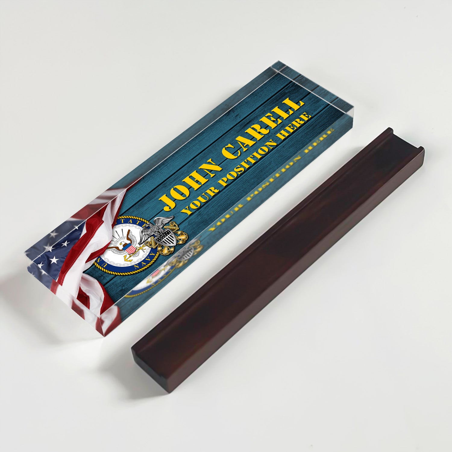 Custom US Navy Desk Acrylic Plaque -  Gift for Sailors, Veterans & Retirees
