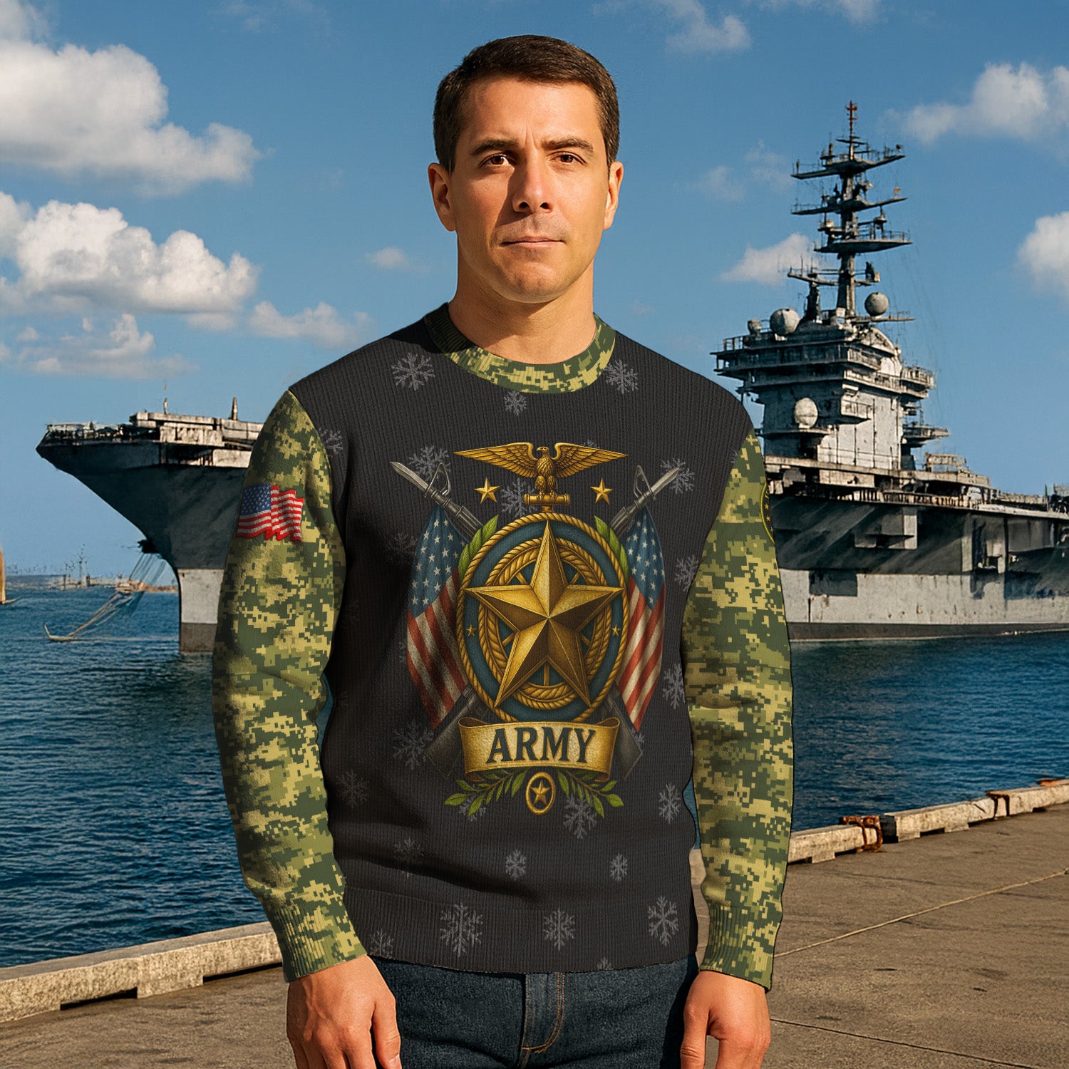 US Army Proudly Served Ugly Christmas Sweater