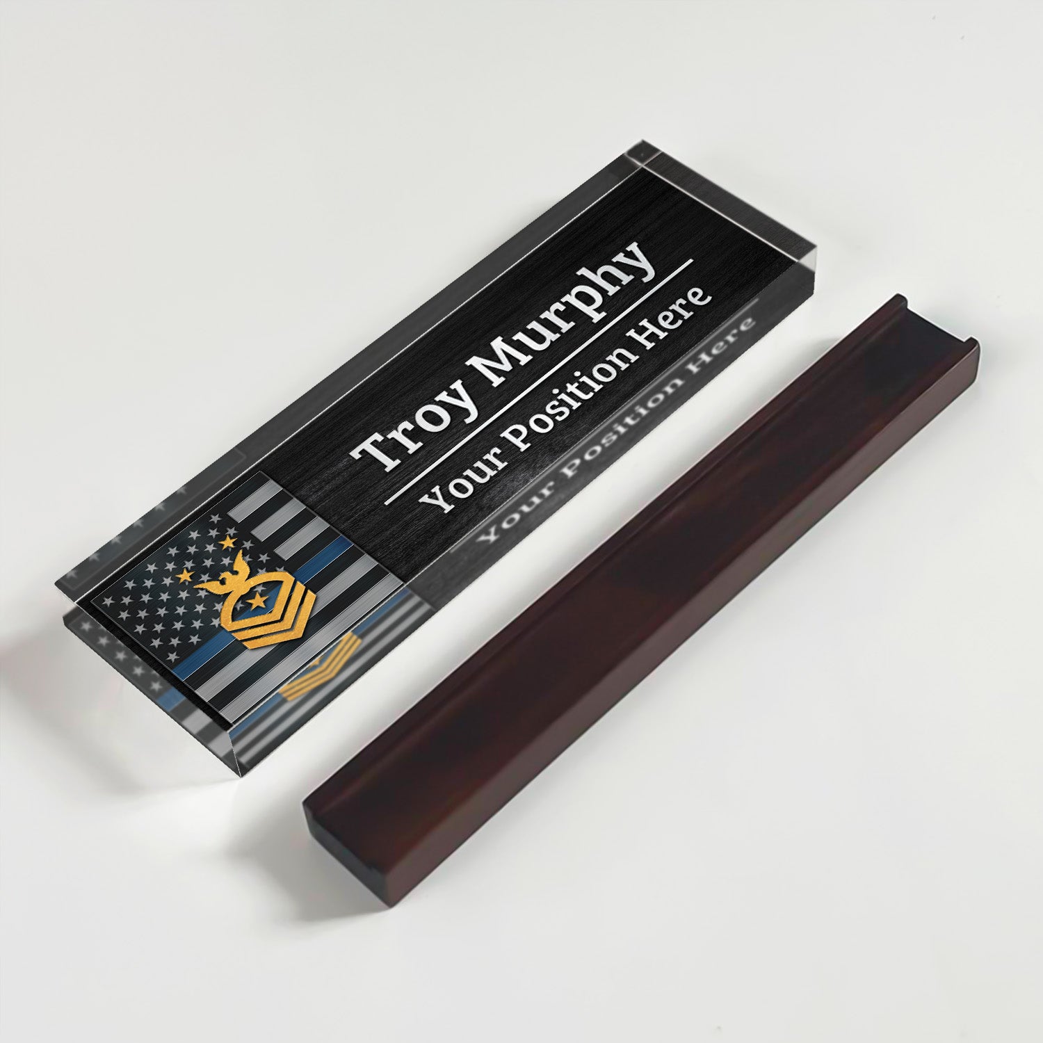 US Navy Personalized Plaque – Custom Desk Nameplate Gift