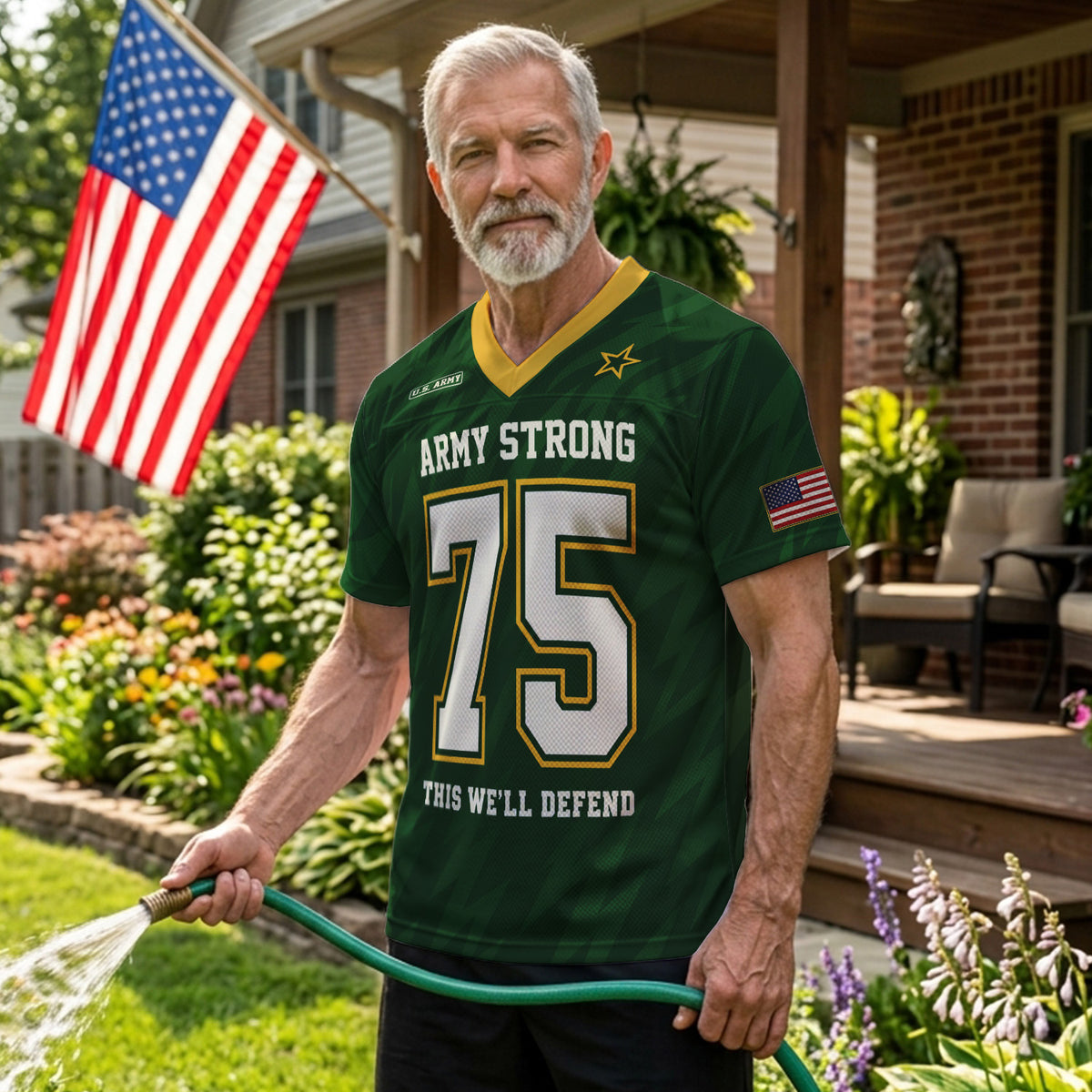 Personalized U.S. Army Sports Jersey Custom Rank and Text Military Shirt