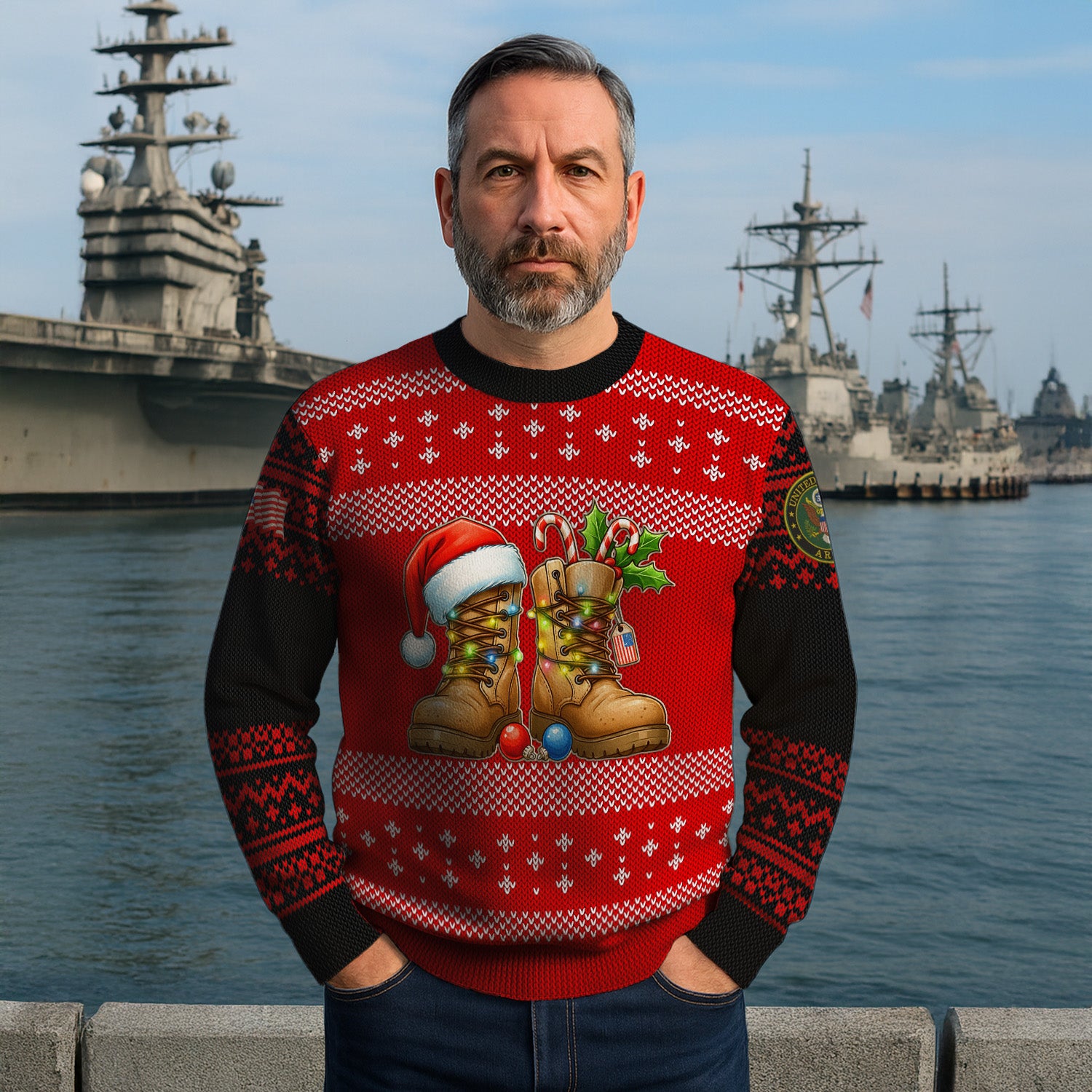 US Army Ugly Christmas Sweater KRUST30
