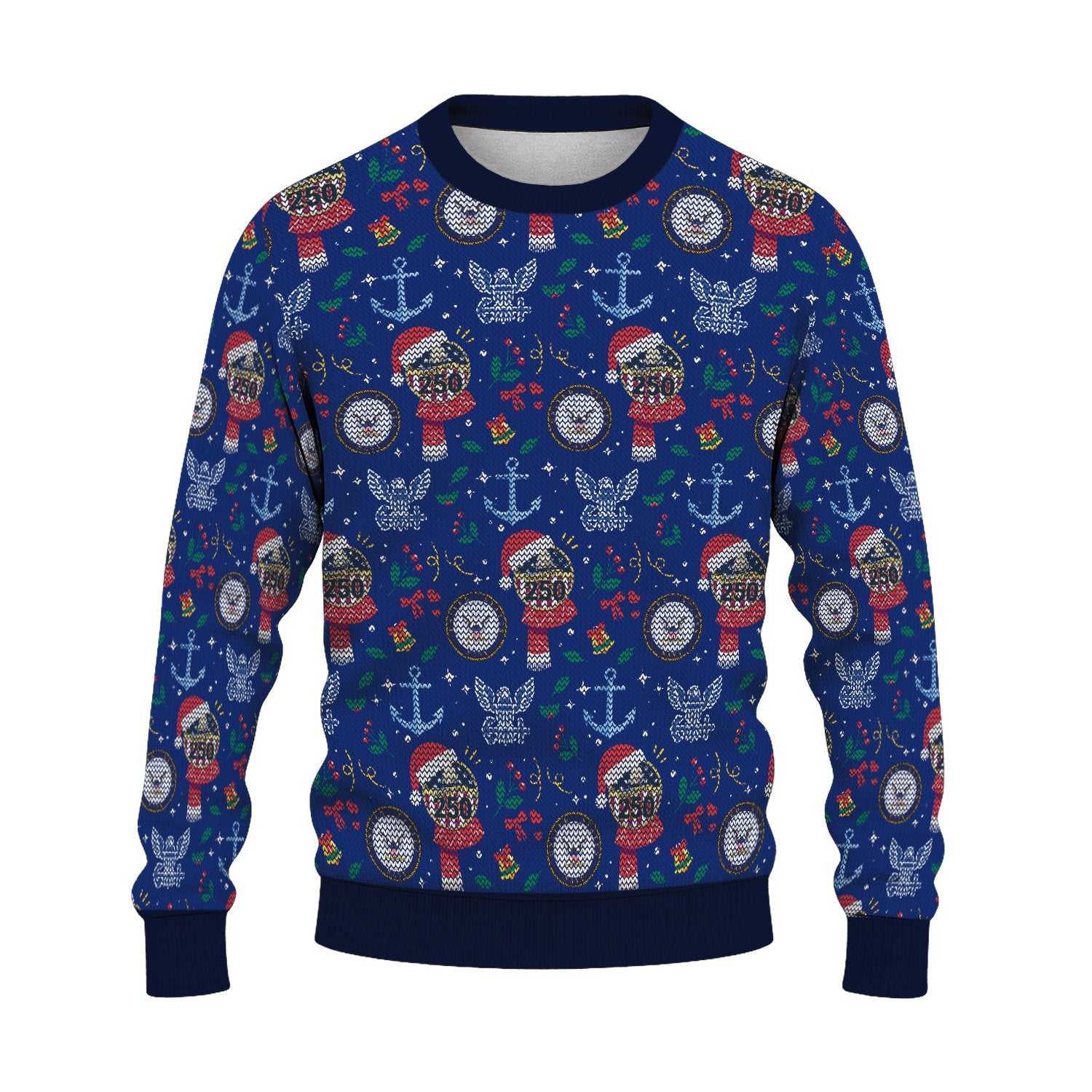 US Navy 250 America Christmas Ugly Sweater