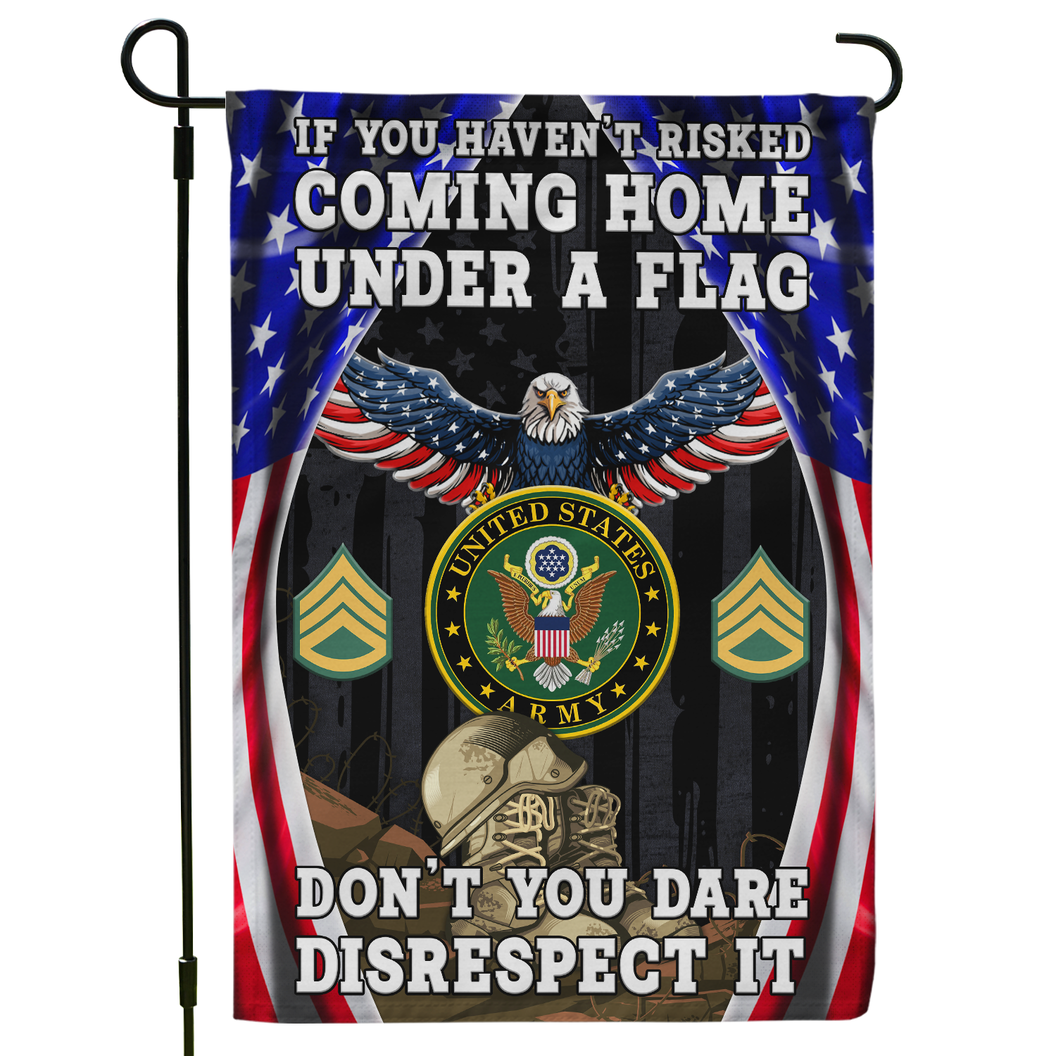 Personalized US Military Logo/Insignia KFLAG01 Garden Flag, House Flag Twin-Side Printing