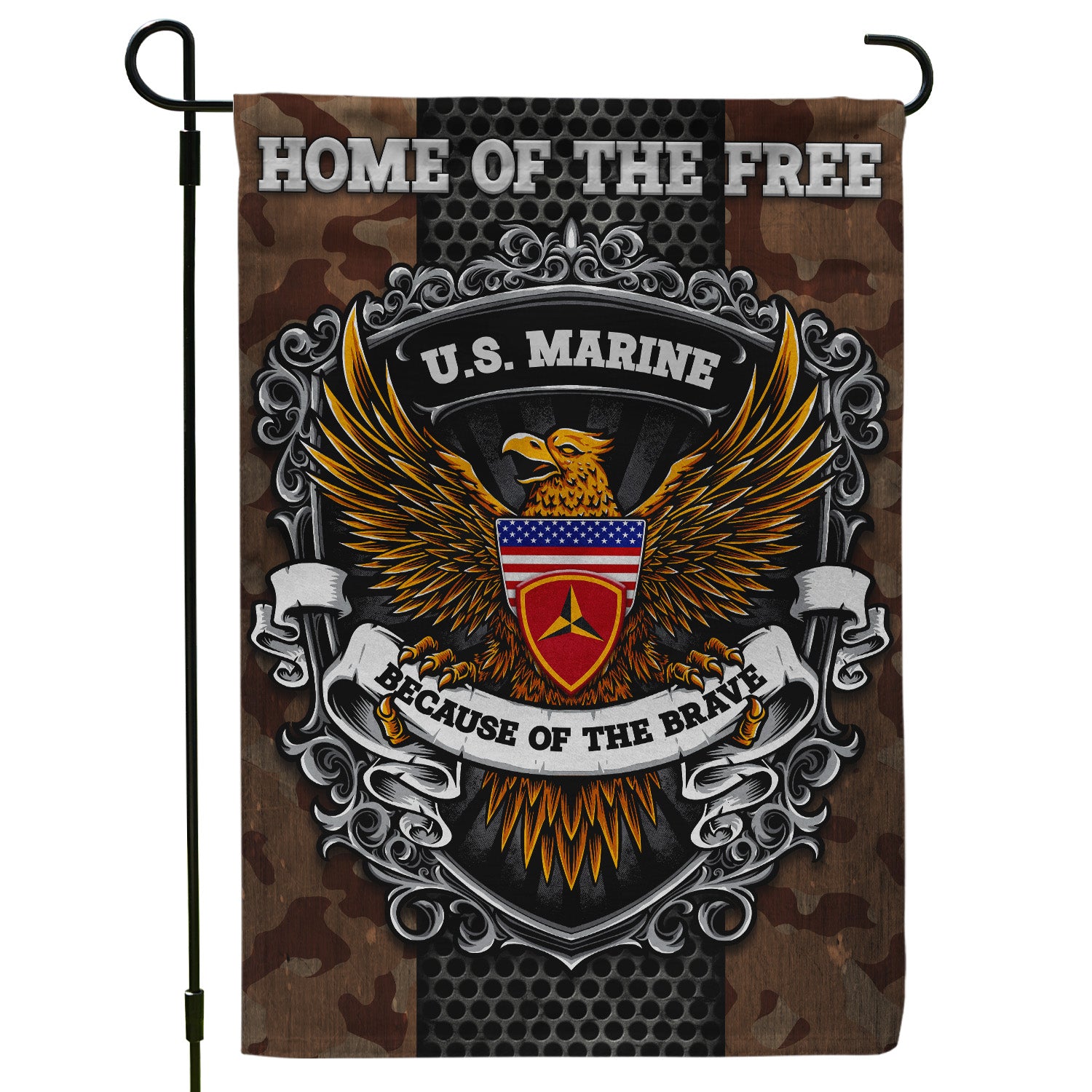 Personalized US Military Logo/Insignia And Text KFLAG18 Garden Flag, House Flag Twin-Side Printing