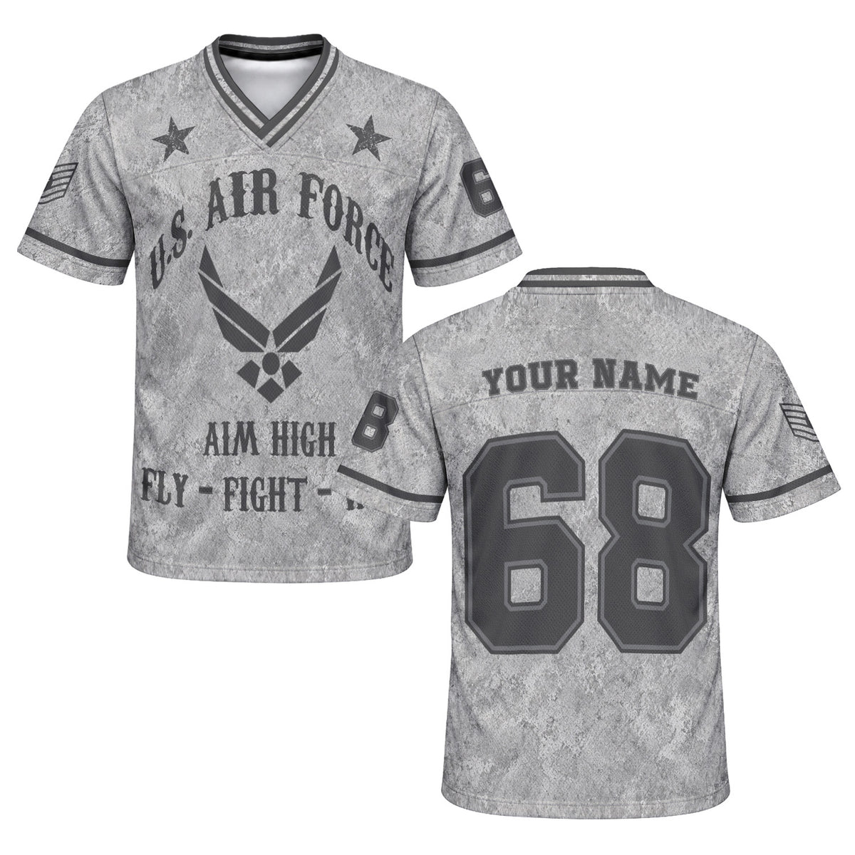 Personalized Air Force Military Jersey Custom Rank Number and Custom Text