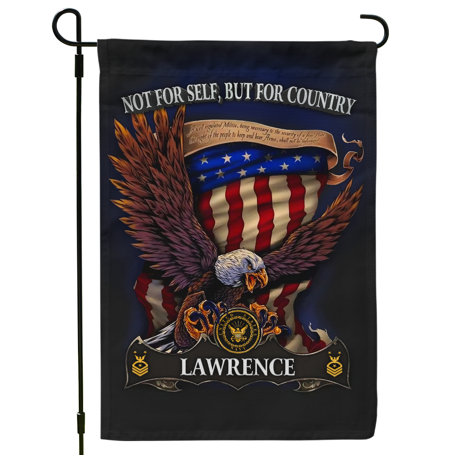 Personalized US Military Logo/Insignia And Text KFLAG07 Garden Flag, House Flag Twin-Side Printing