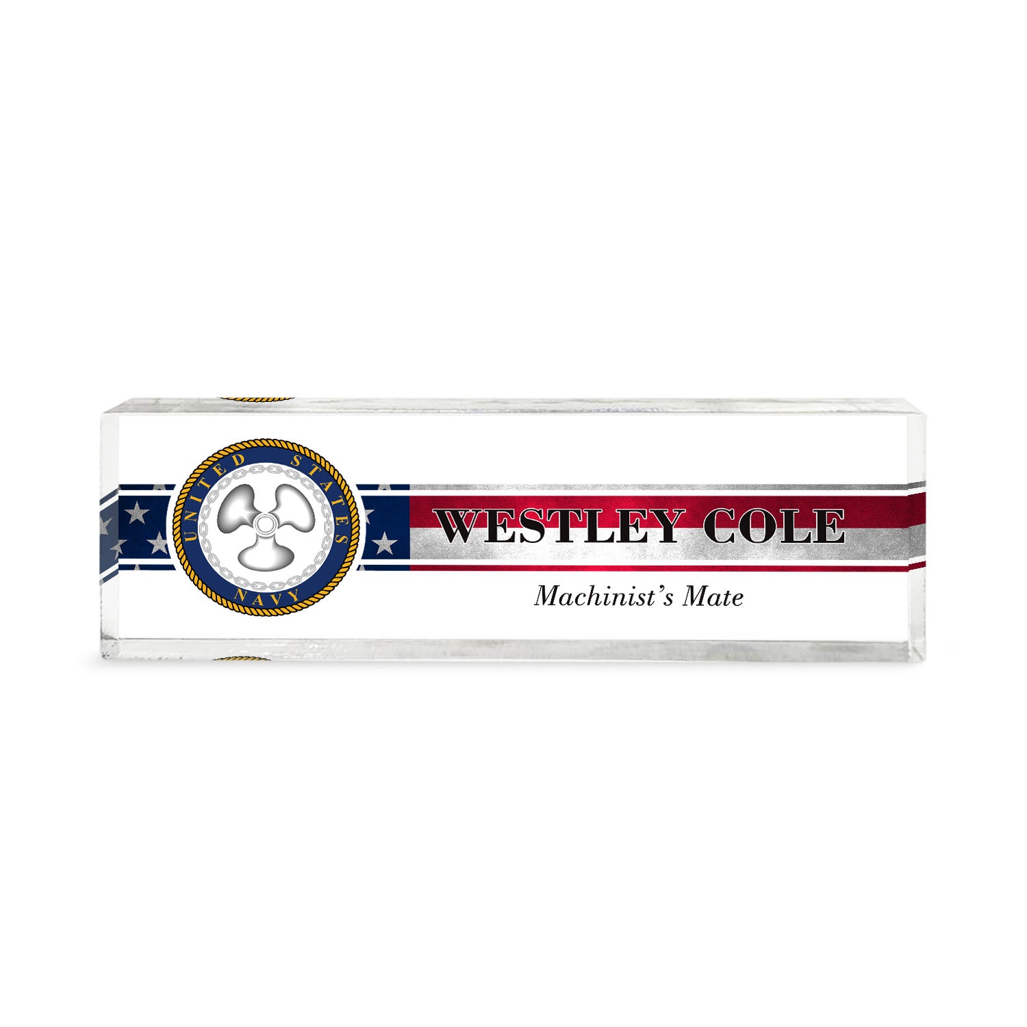 US Navy Personalized Plaque – Custom Name & Role Display