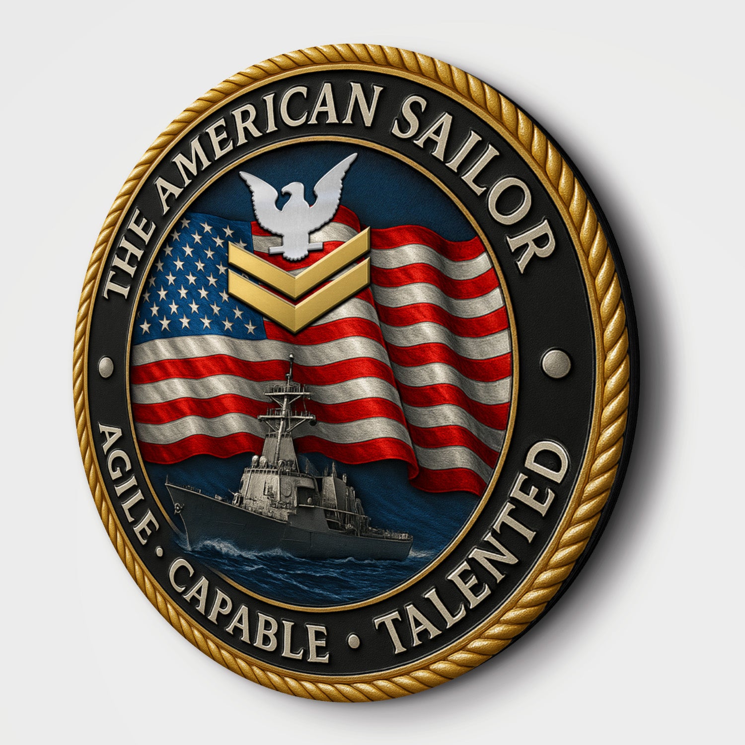 The American Sailor – US Navy Round Sign
